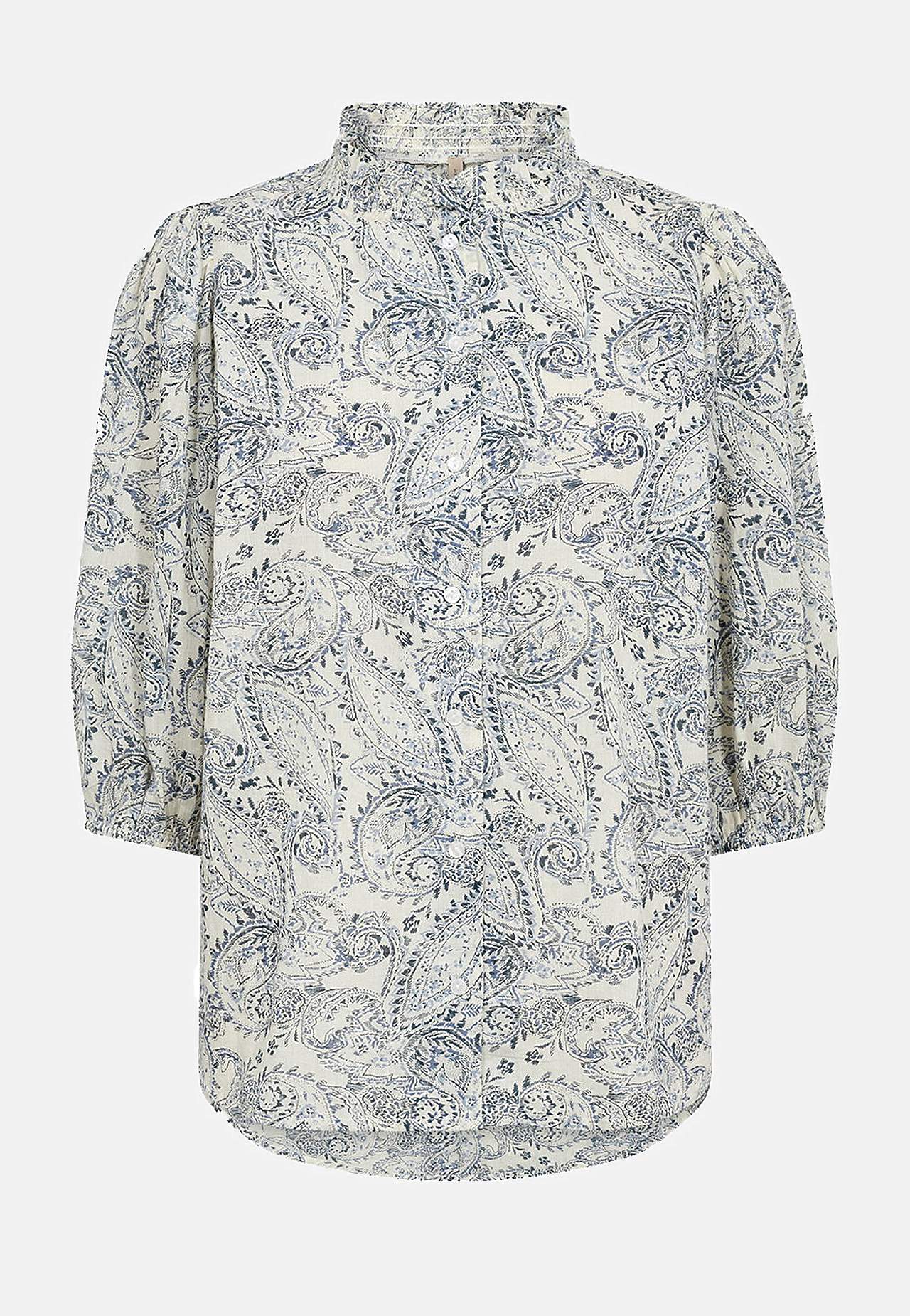 Bomullsbluse med knapper