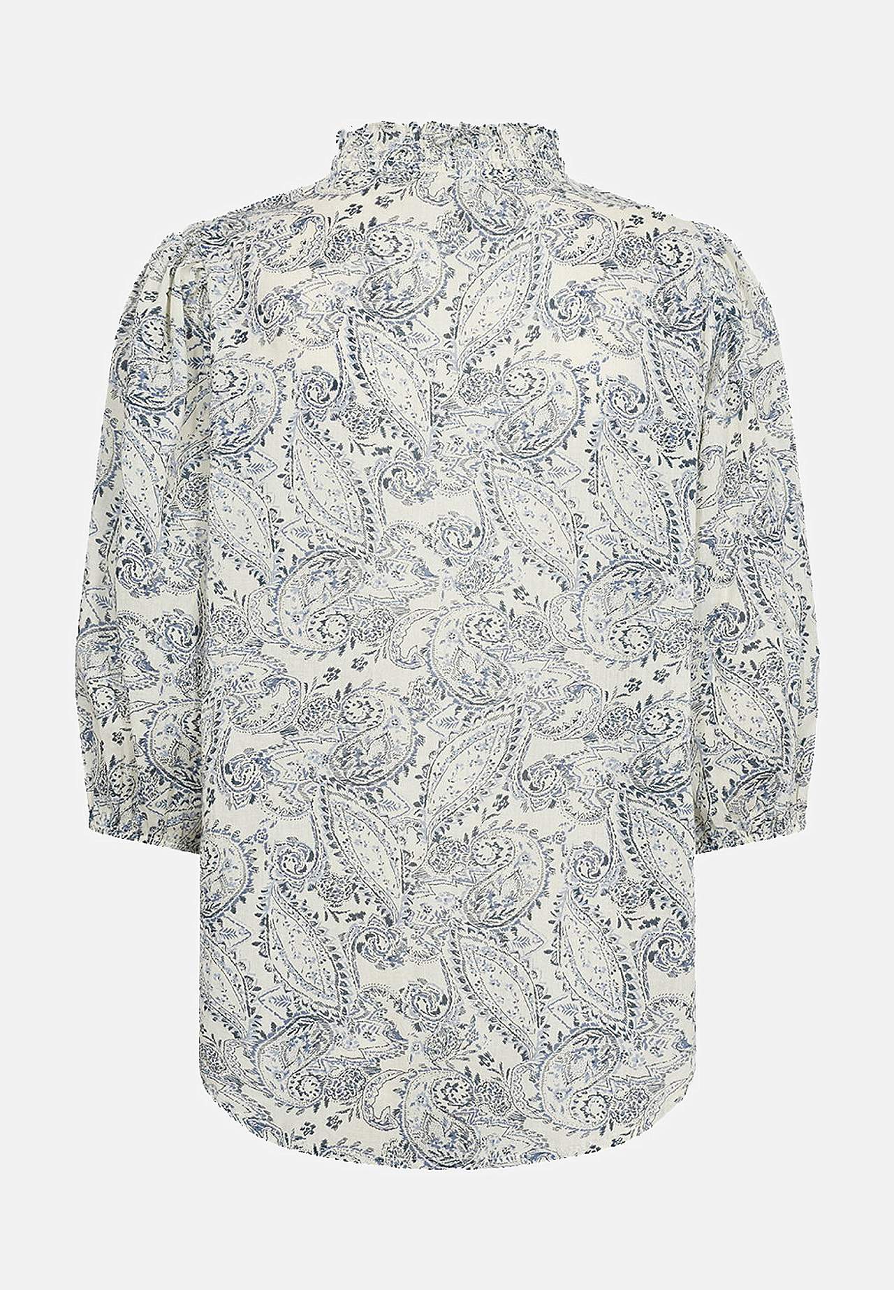 Bomullsbluse med knapper