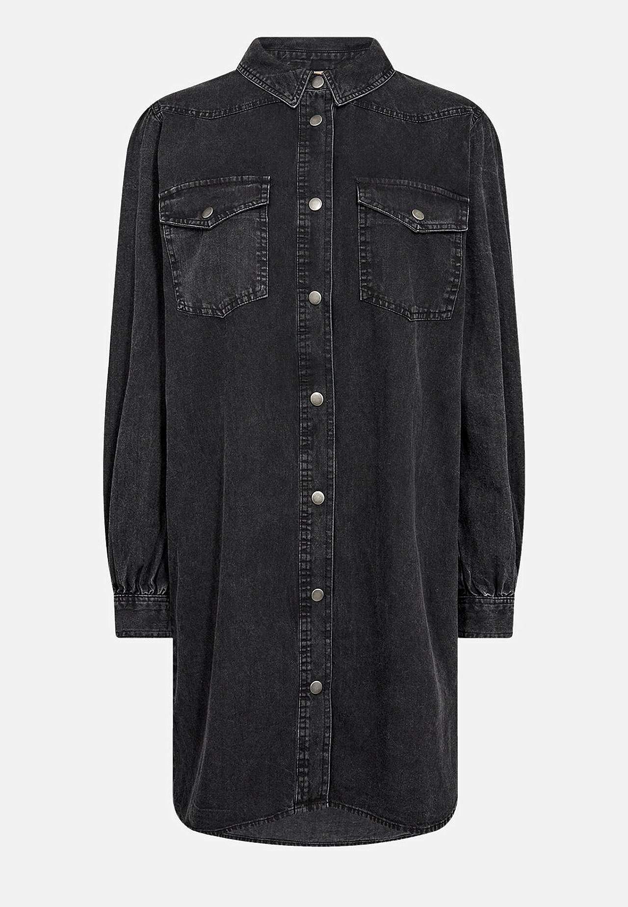 Lang denimskjorte
