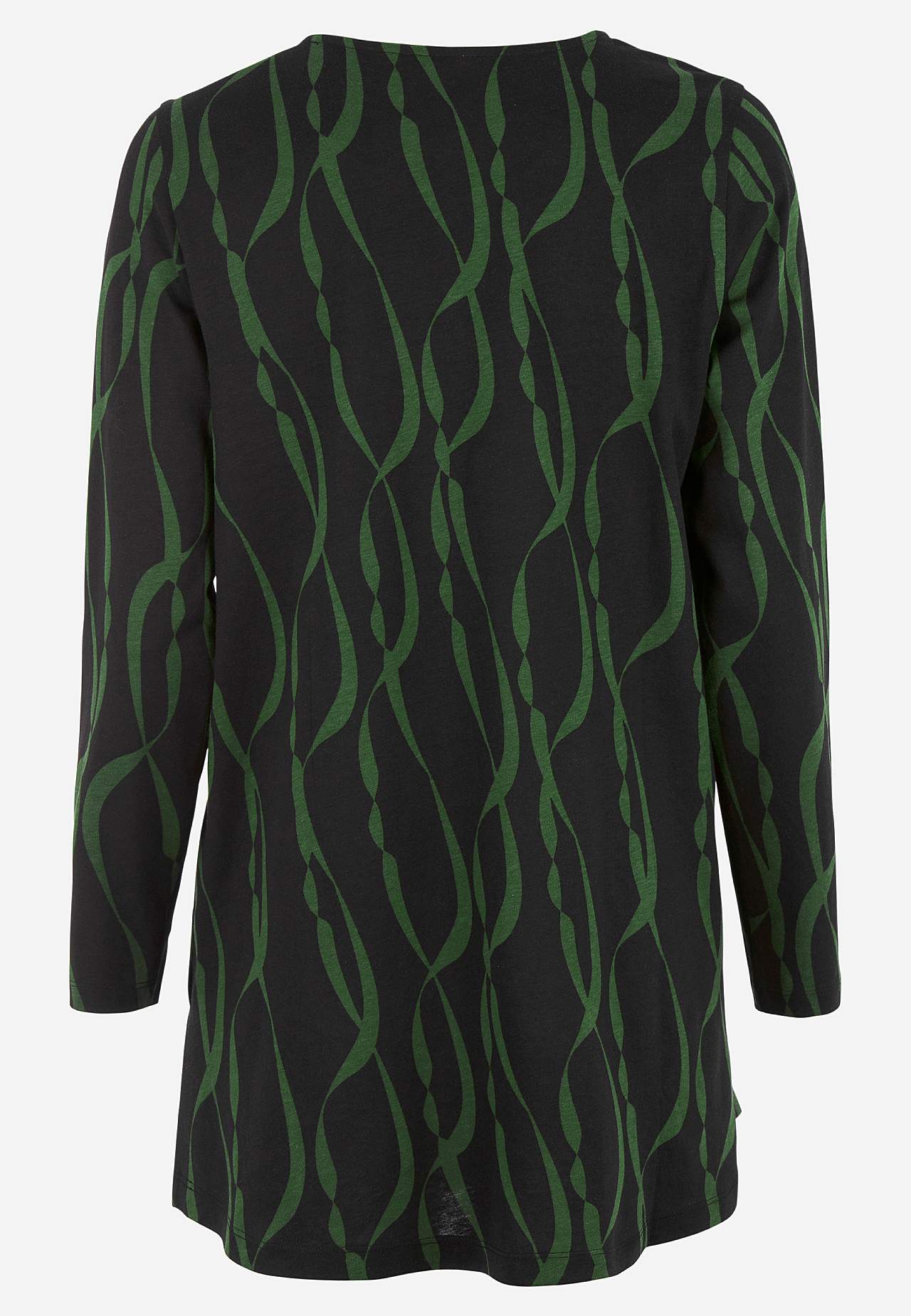 Patterned jersey tuniq with pockets