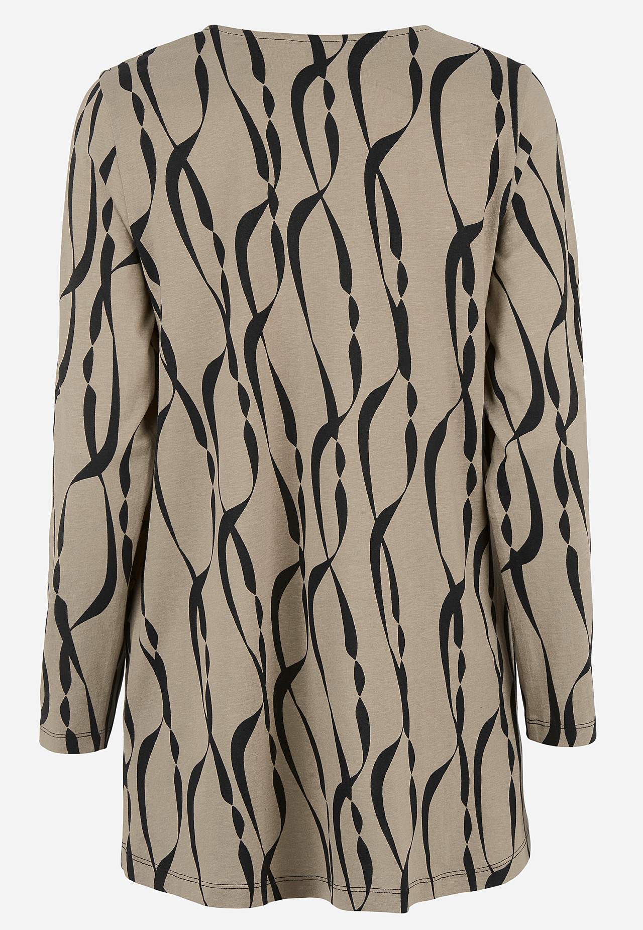 Patterned jersey tuniq with pockets