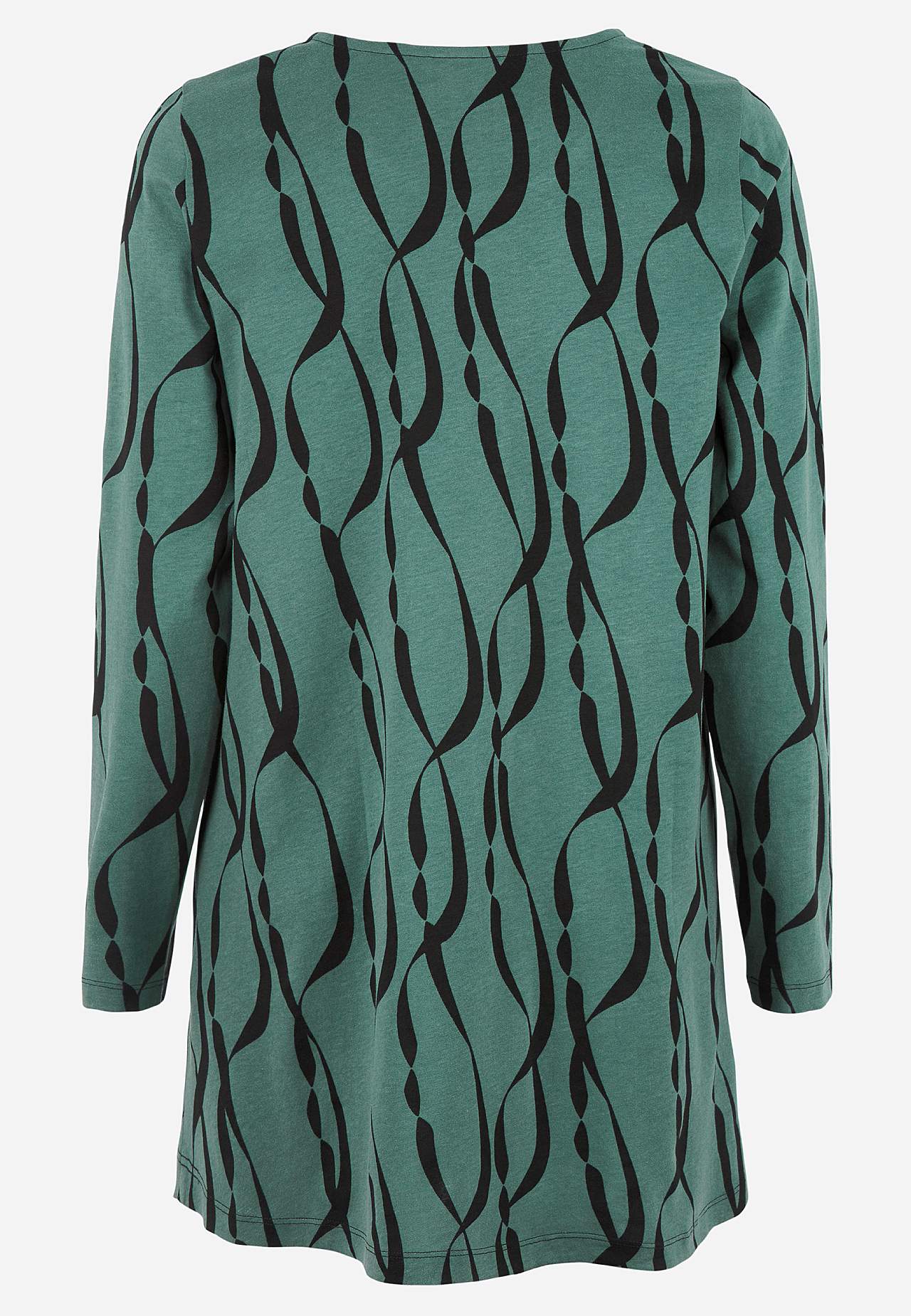 Patterned jersey tuniq with pockets