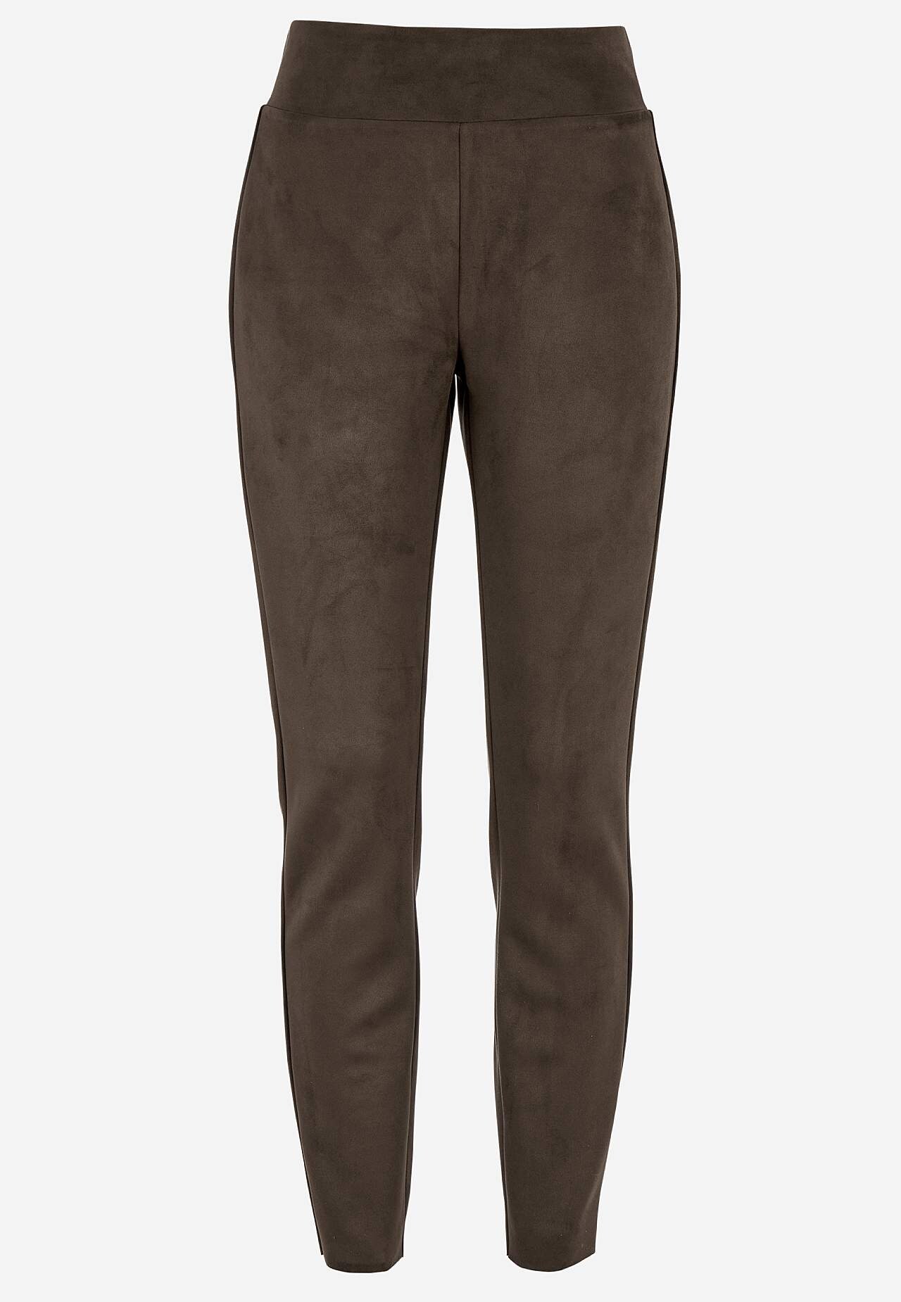 Leggings with suede look