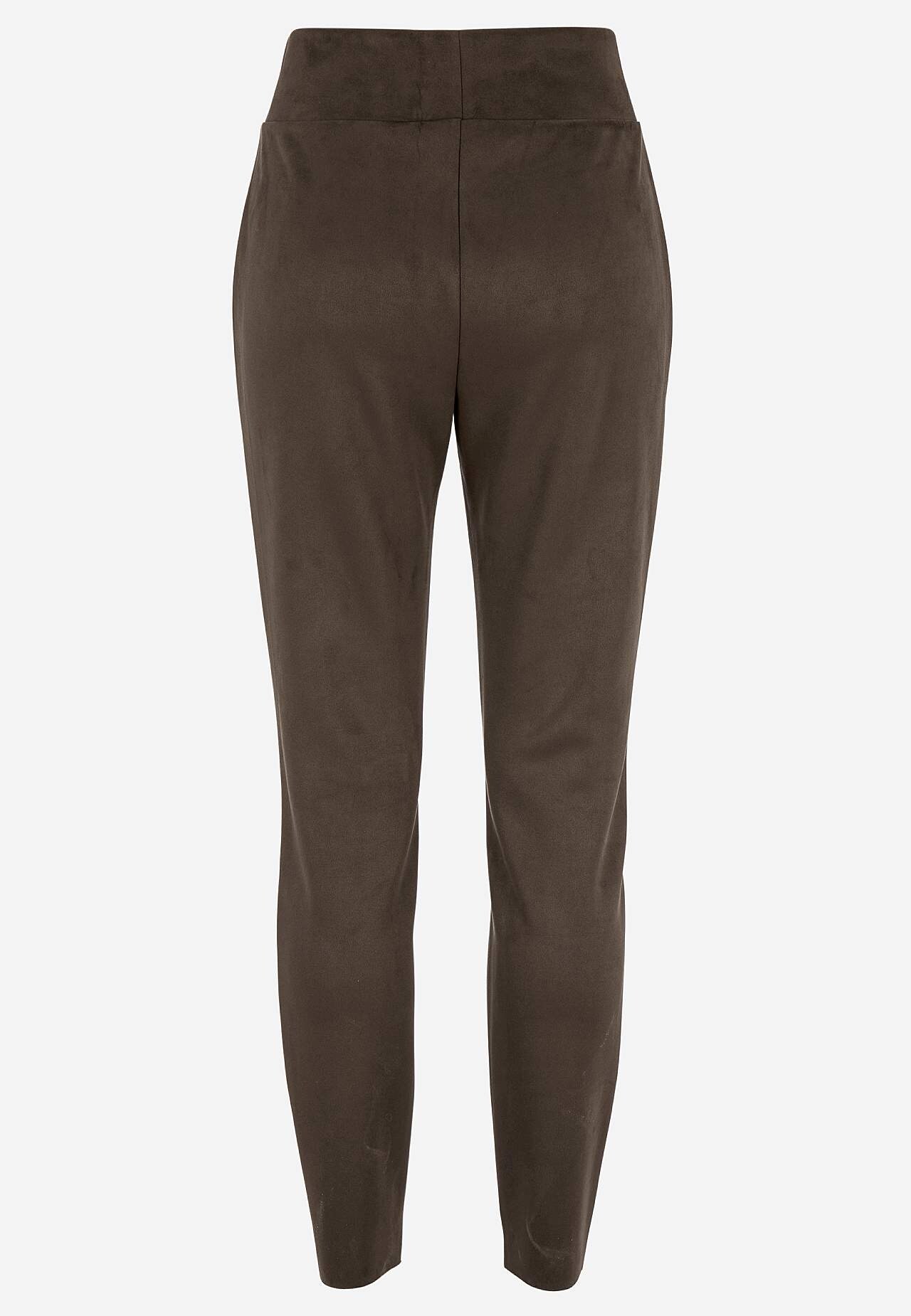 Leggings with suede look