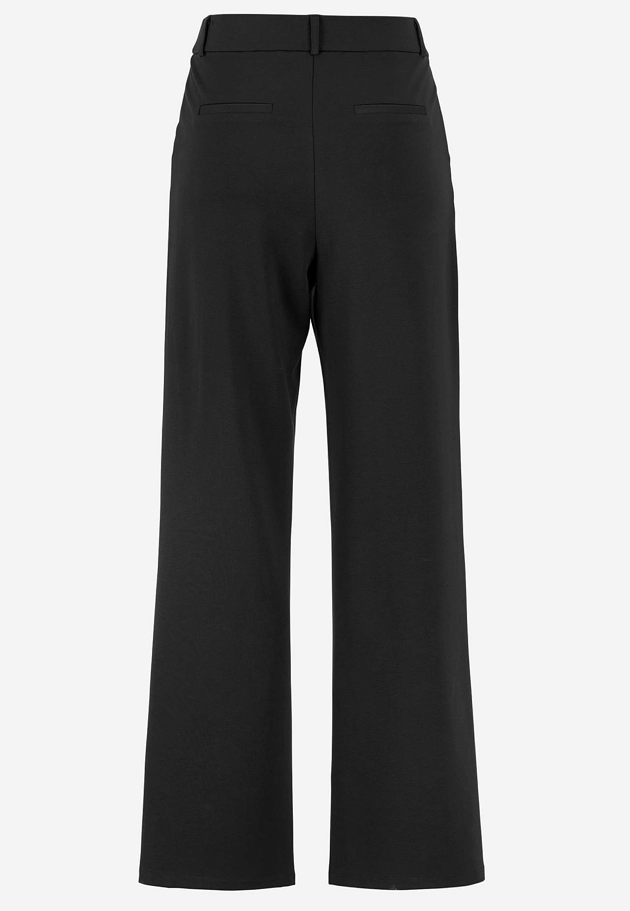 Wide jersey pants with pockets