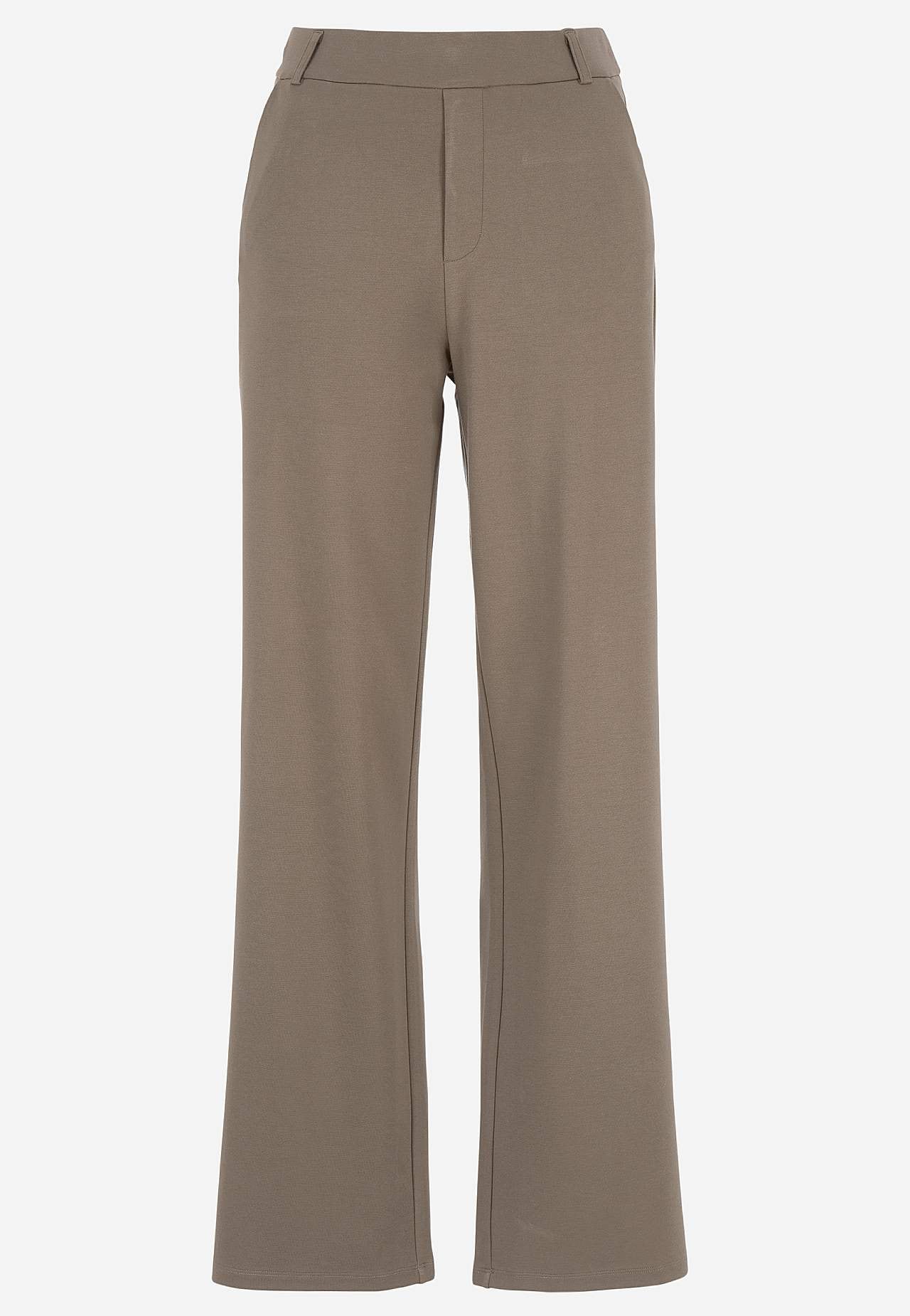 Wide jersey pants with pockets
