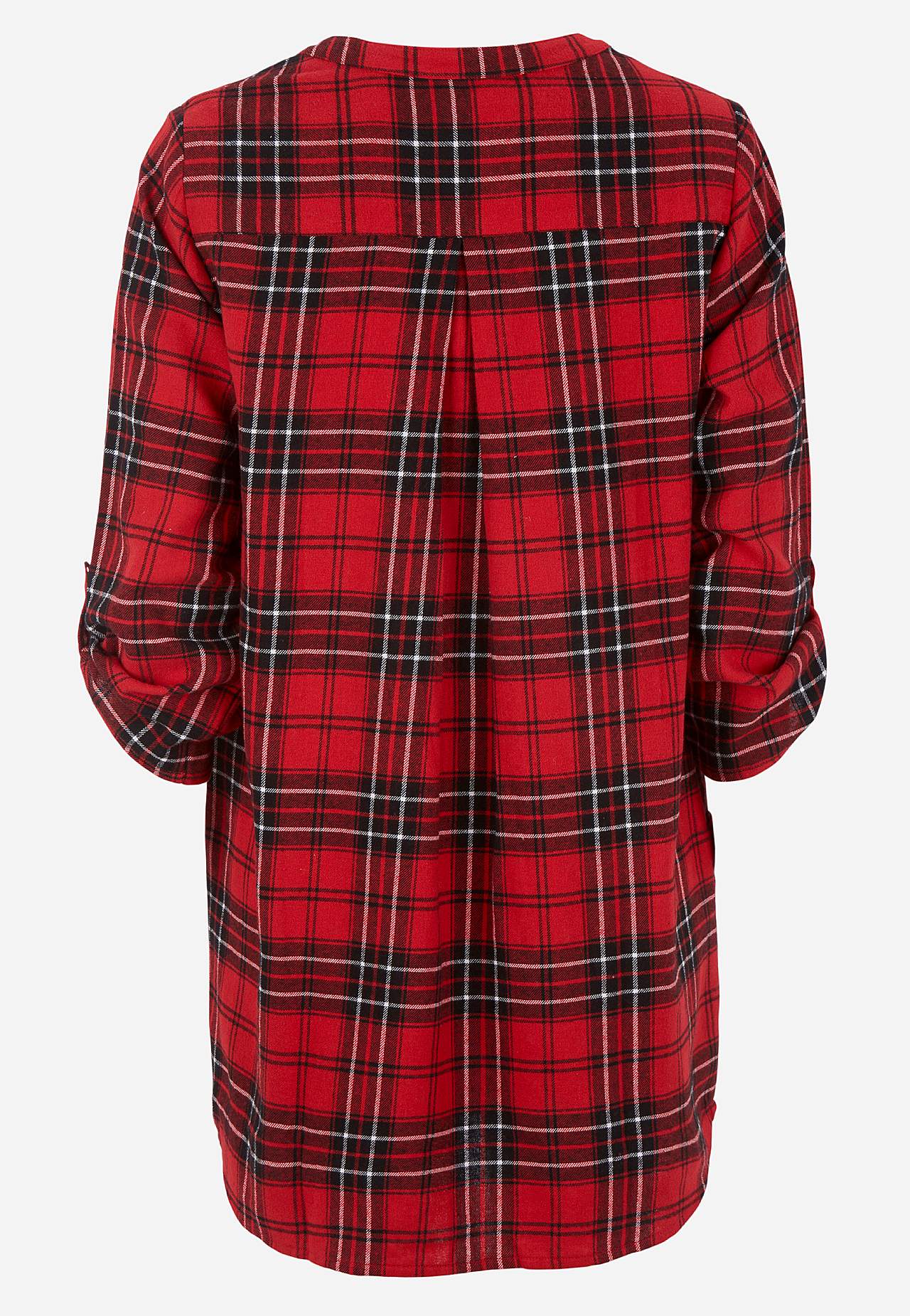 Tunic in flannel with pockets