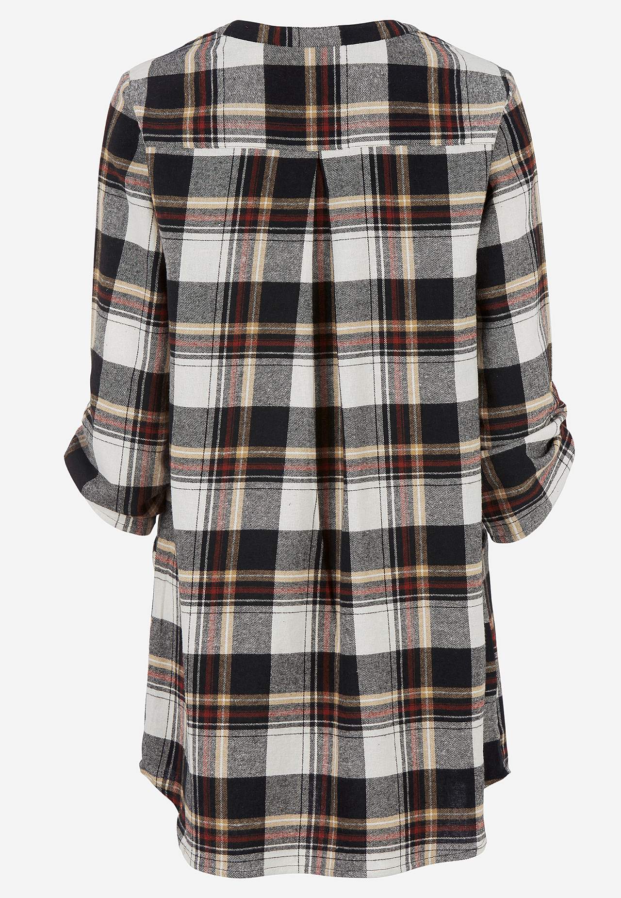 Tunic in flannel with pockets