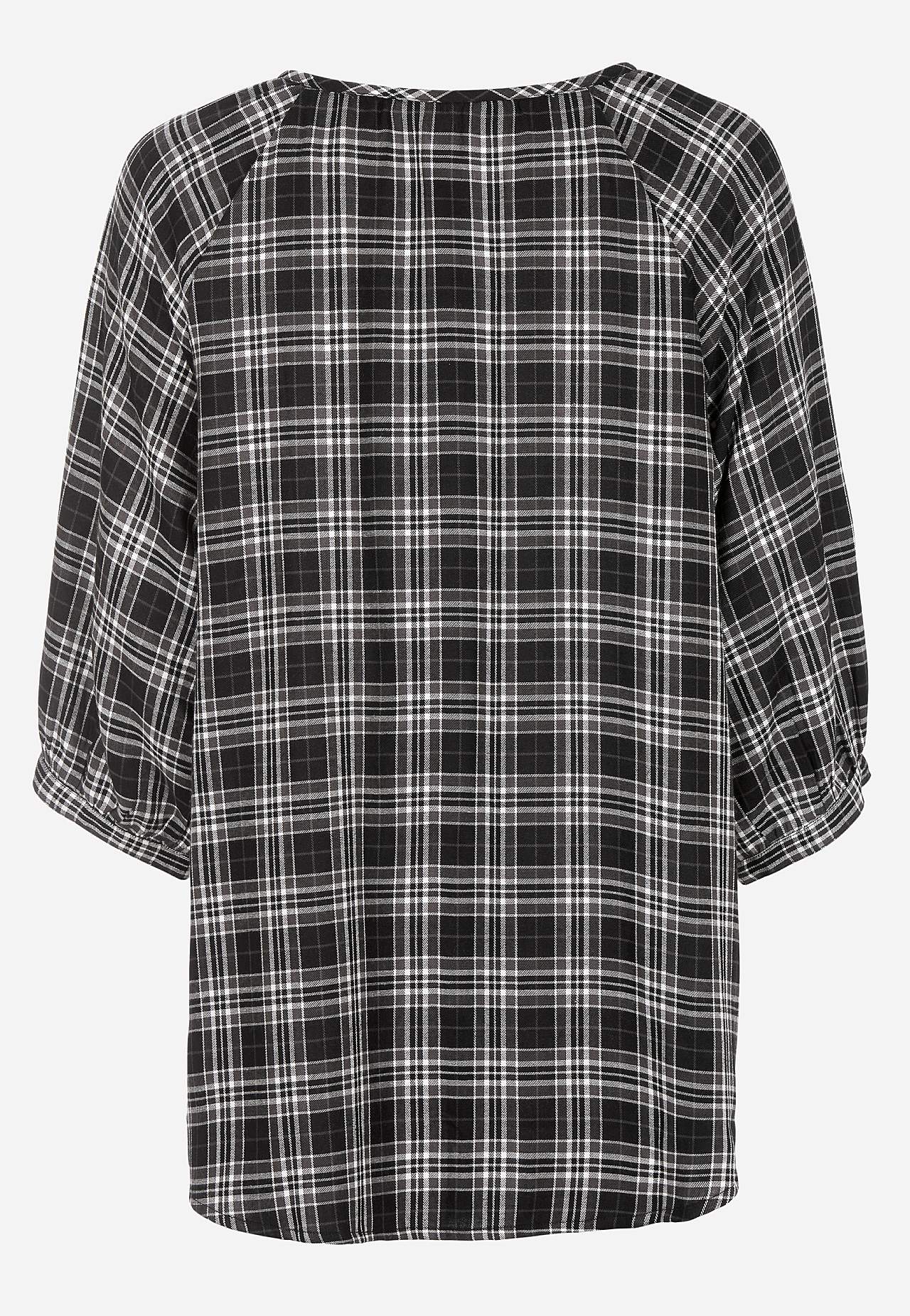 Checked, woven tunic