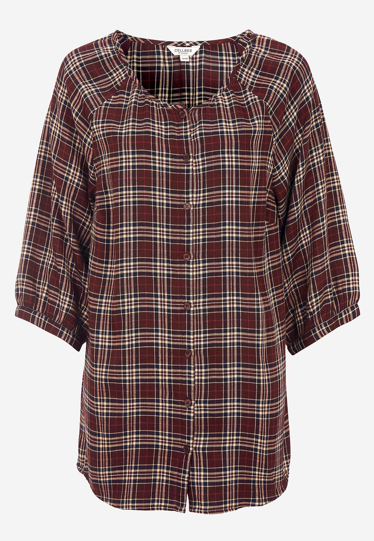 Checked, woven tunic
