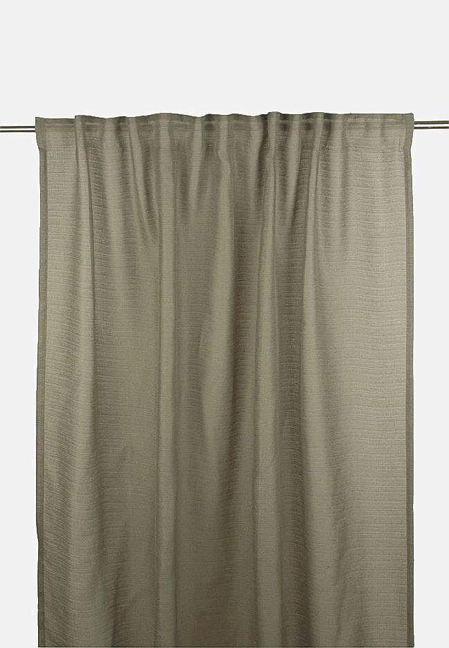 Sheer, unicoloured multi length tape curtains Solo 2-pack