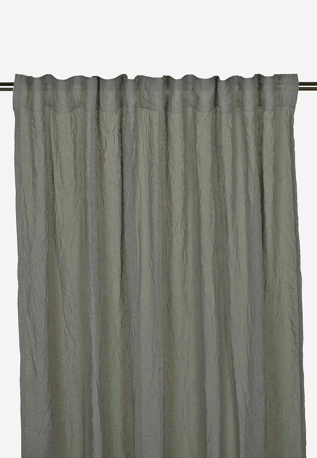 Crinkled multi length tape curtains Caroline 2-pack