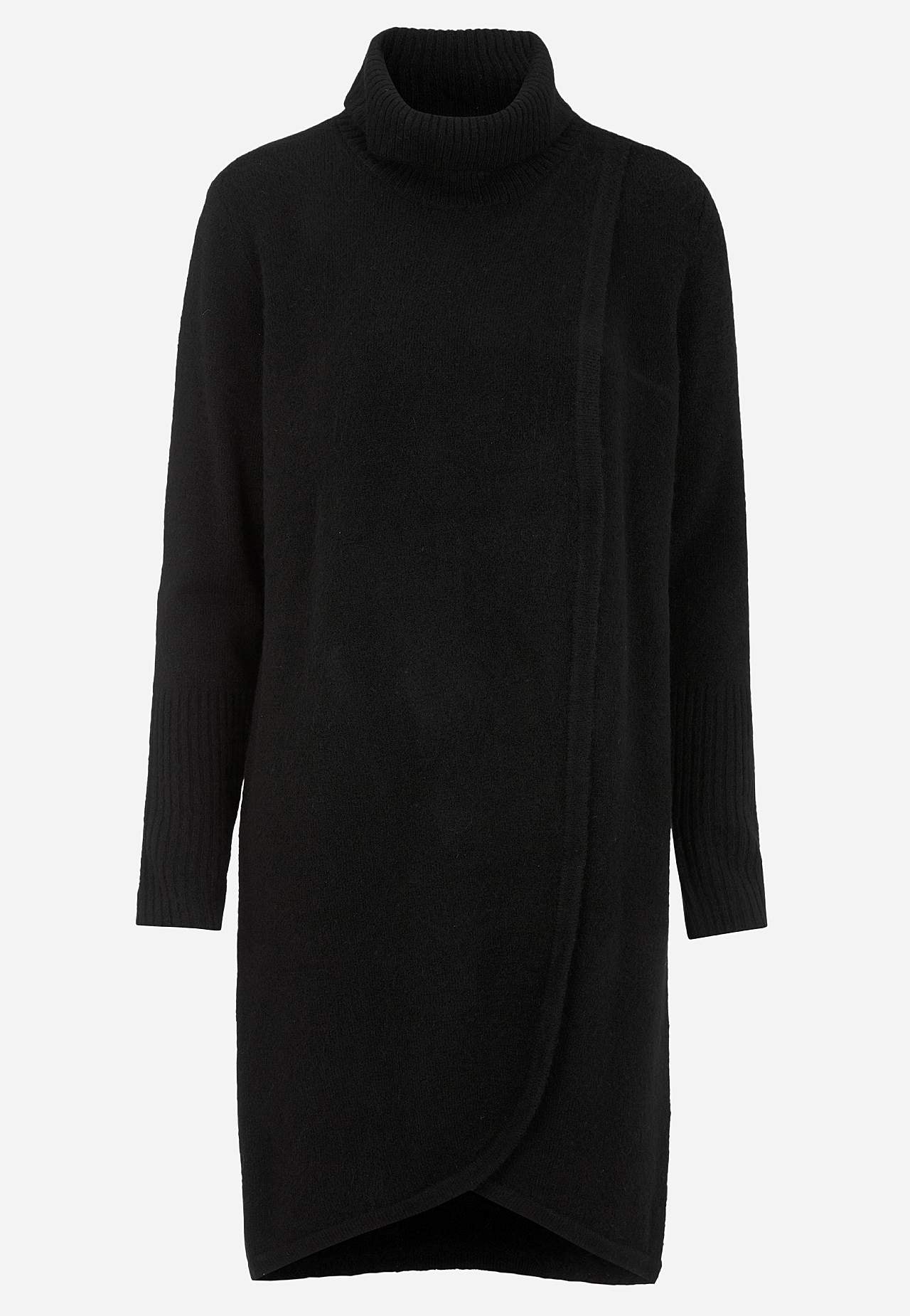Knitted polo shirt with wrap detail at front