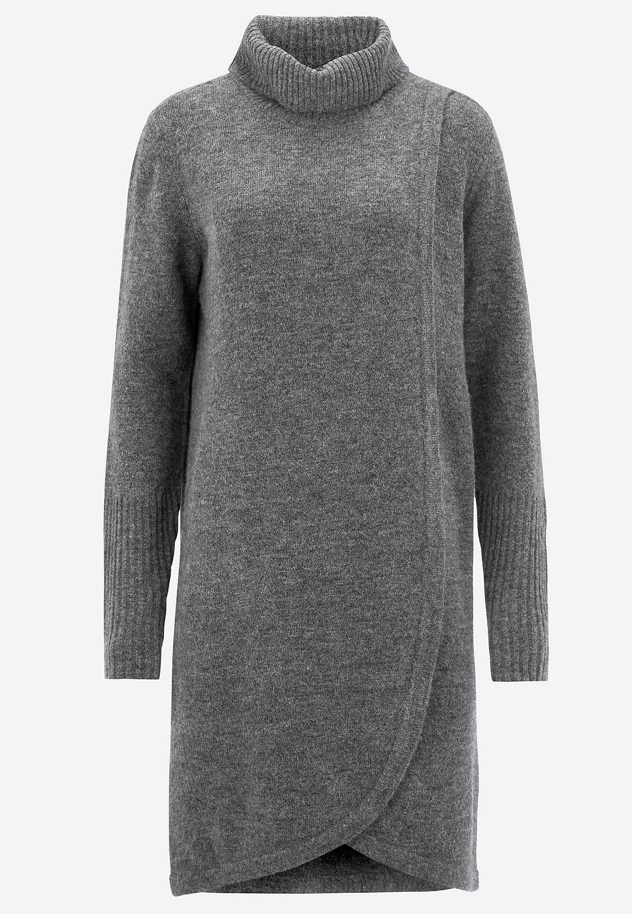 Knitted polo shirt with wrap detail at front