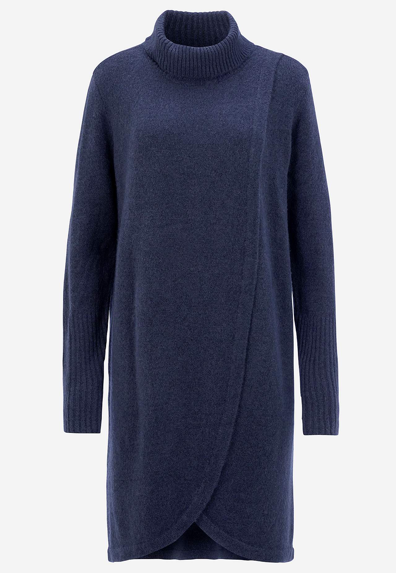 Knitted polo shirt with wrap detail at front