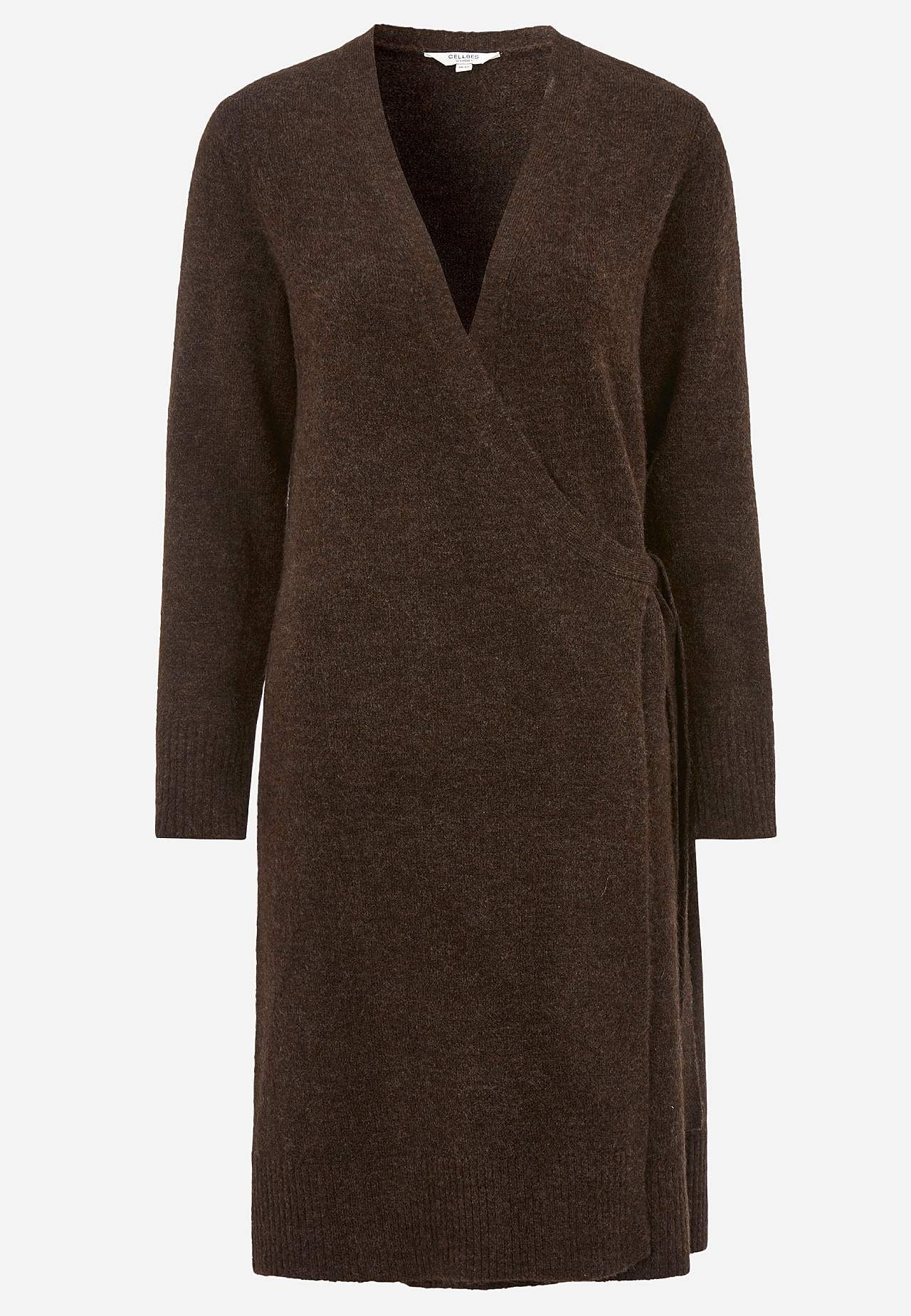 Knitted dress with wrap design