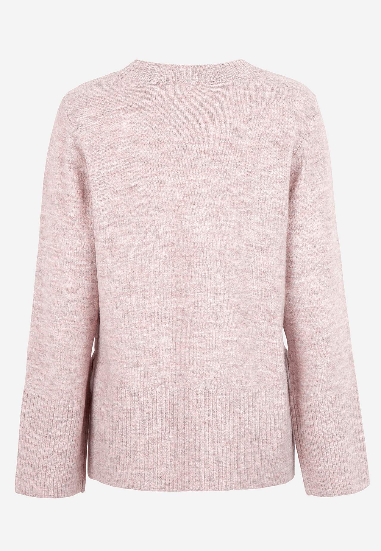 Knitted sweater with slits