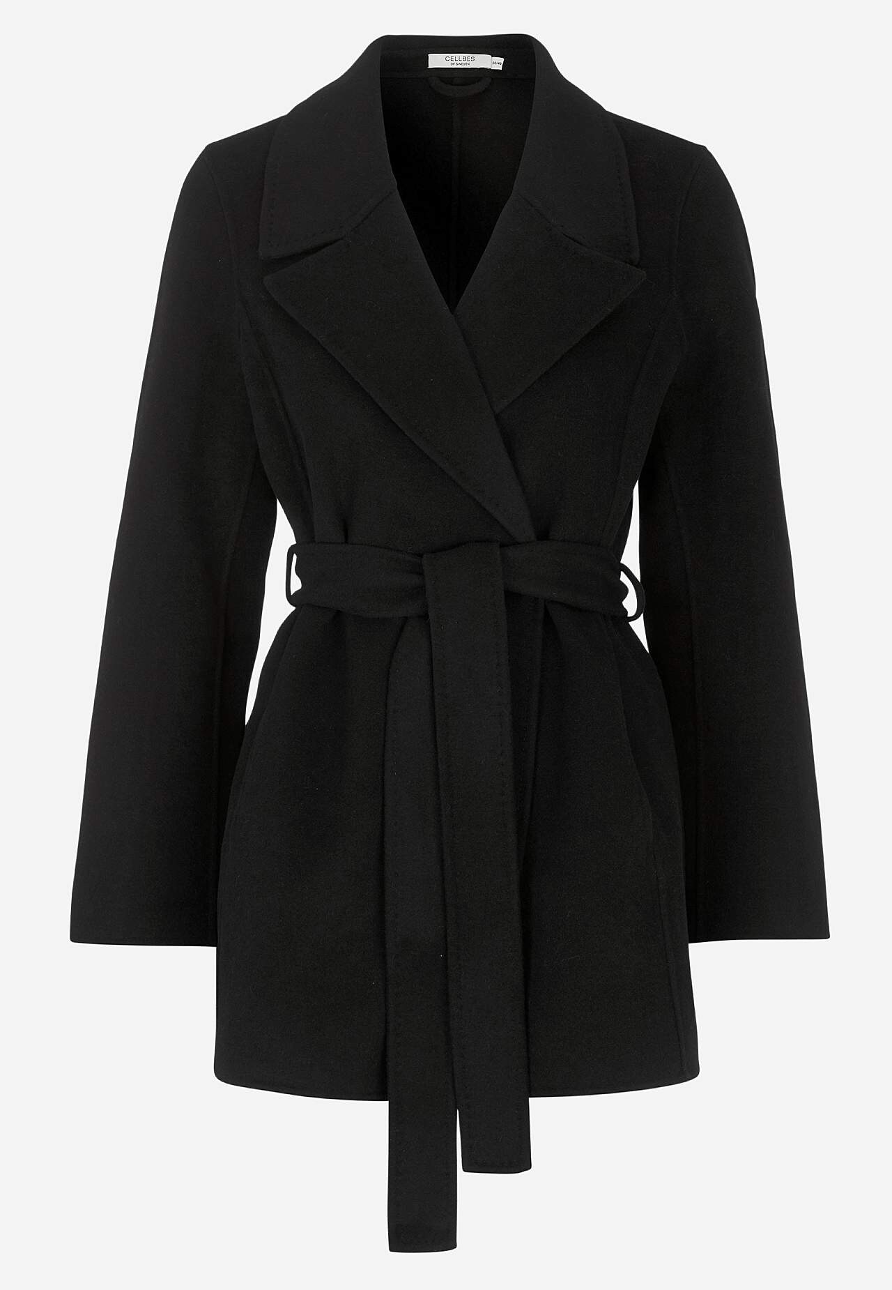 Wool Premium coat with belt tie