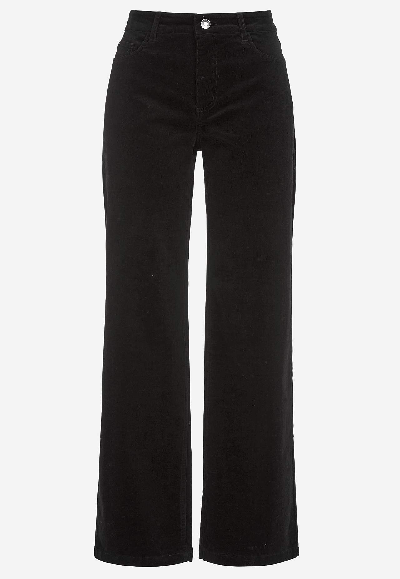 Stretchy corduroy trouser with wide legs