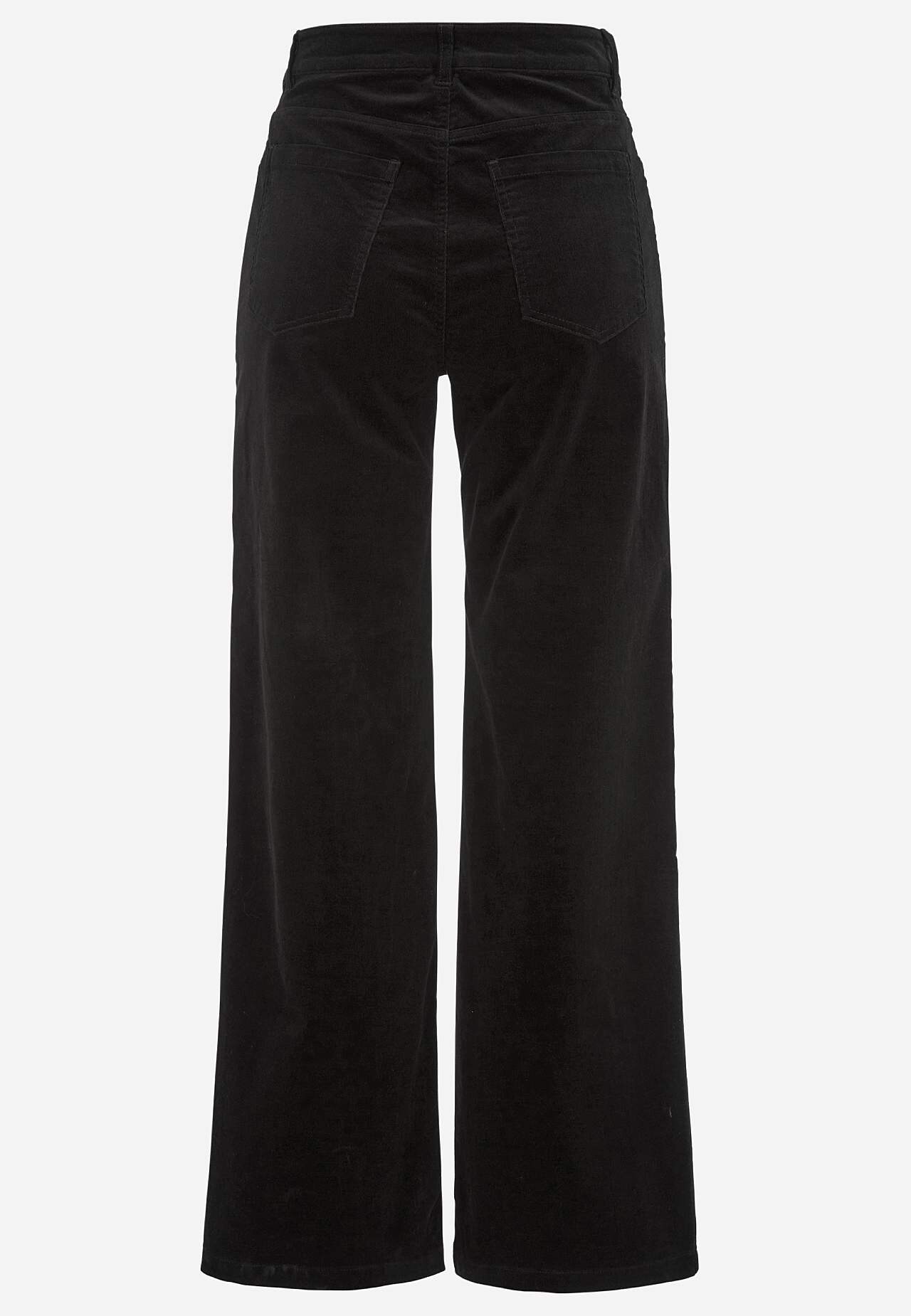 Stretchy corduroy trouser with wide legs