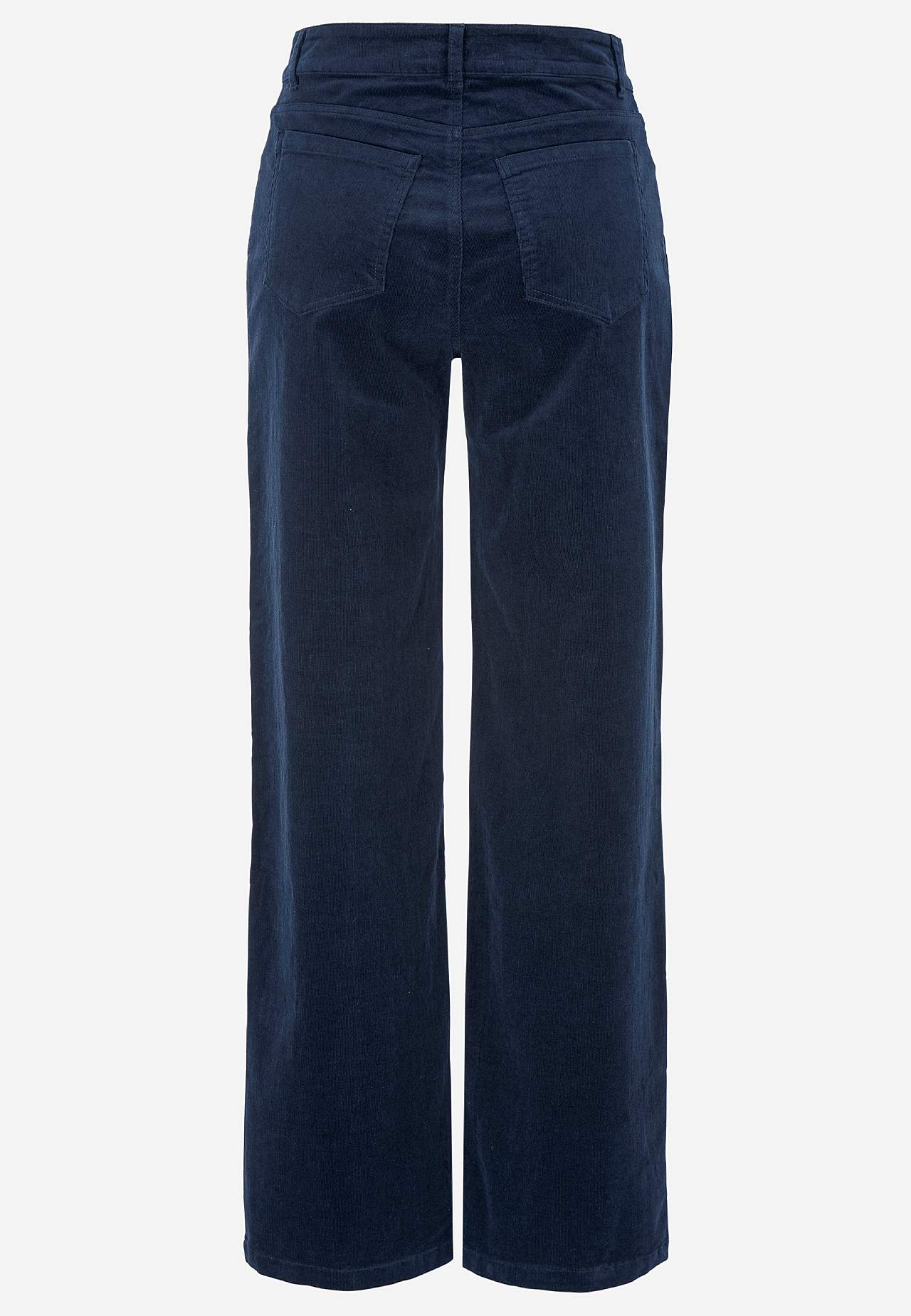 Stretchy corduroy trouser with wide legs