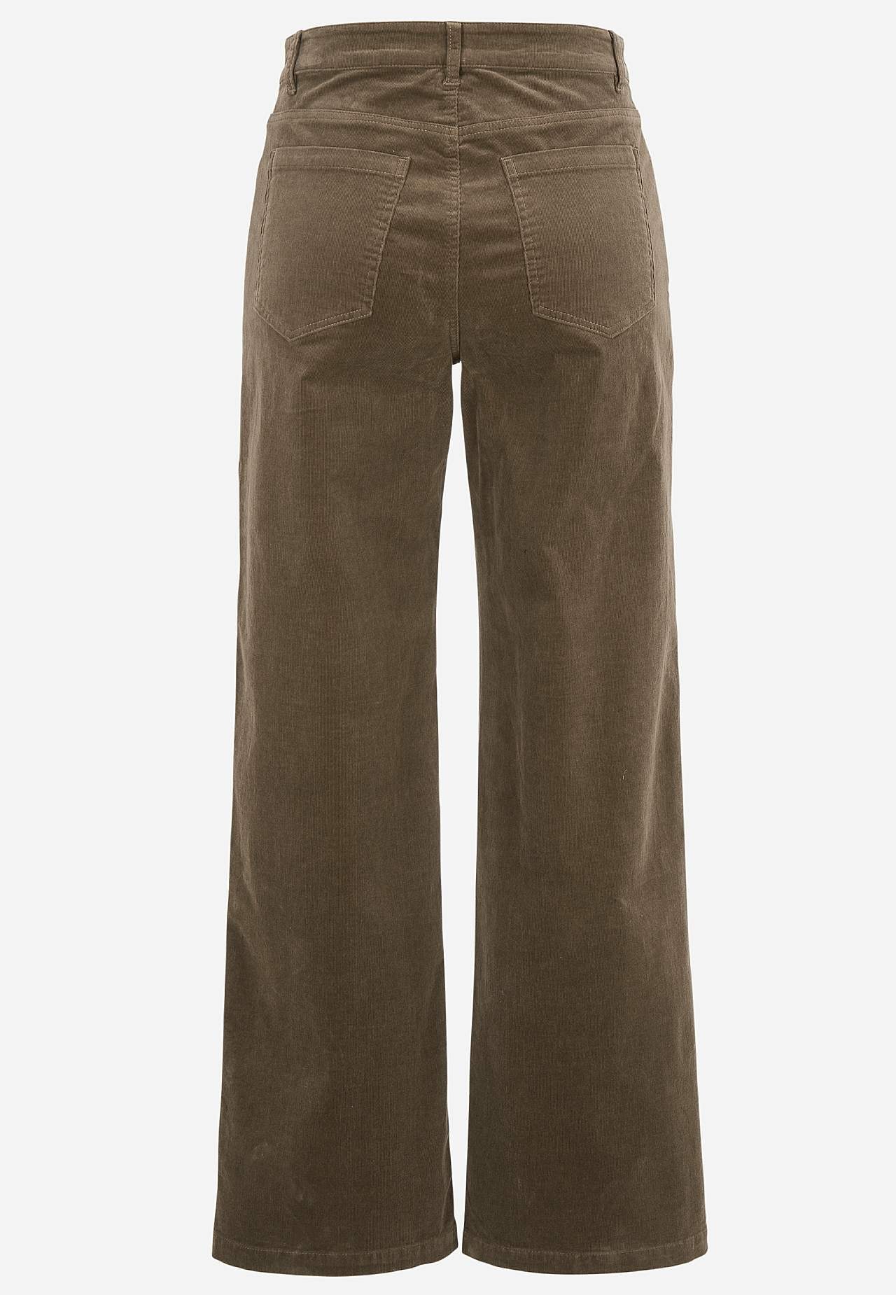 Stretchy corduroy trouser with wide legs