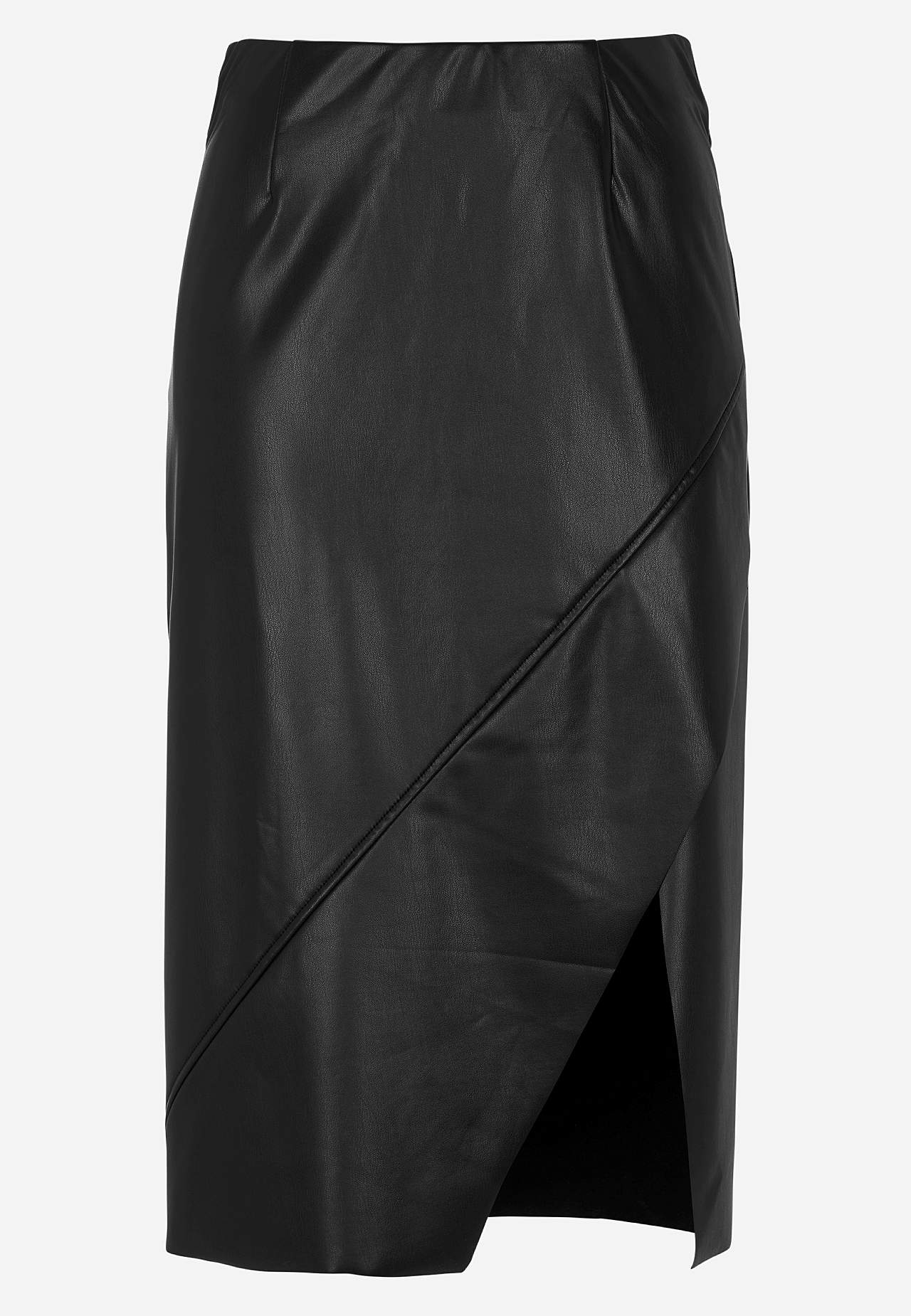 Skirt in faux leather