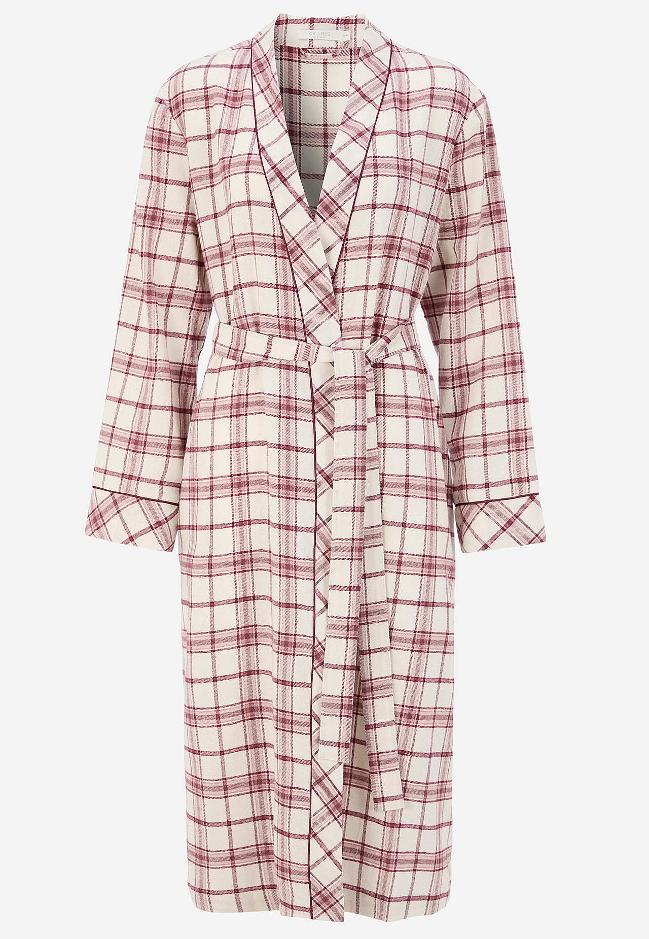 Checked robe in flannel