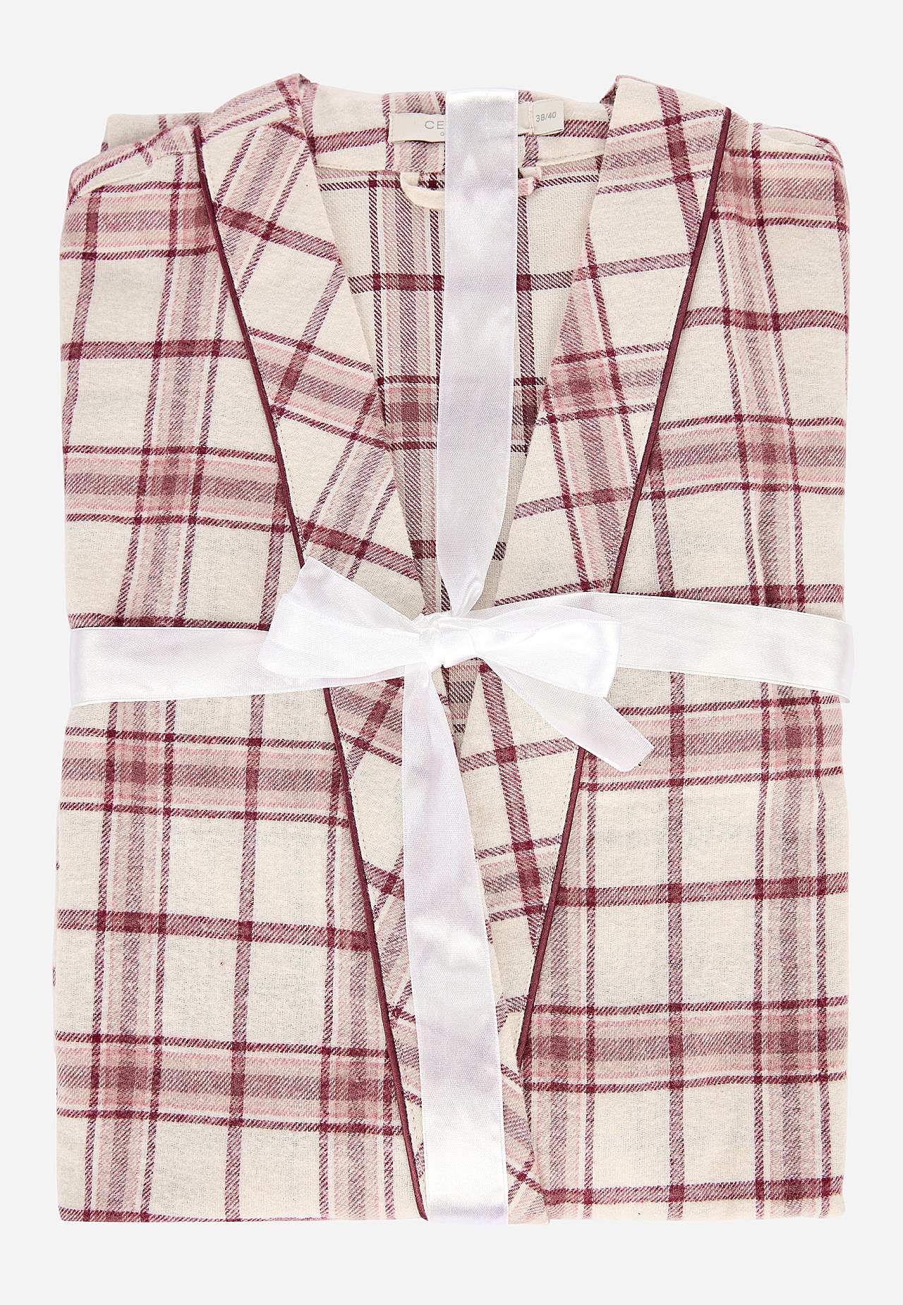 Checked robe in flannel