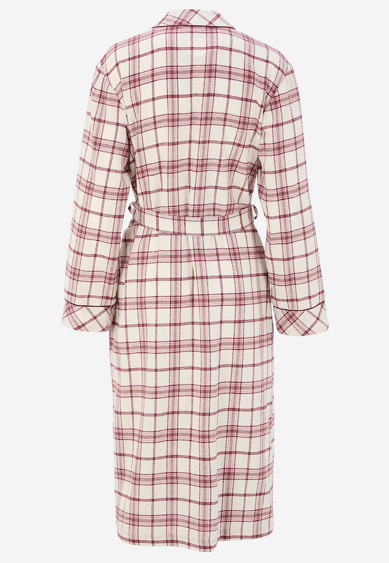 Checked robe in flannel