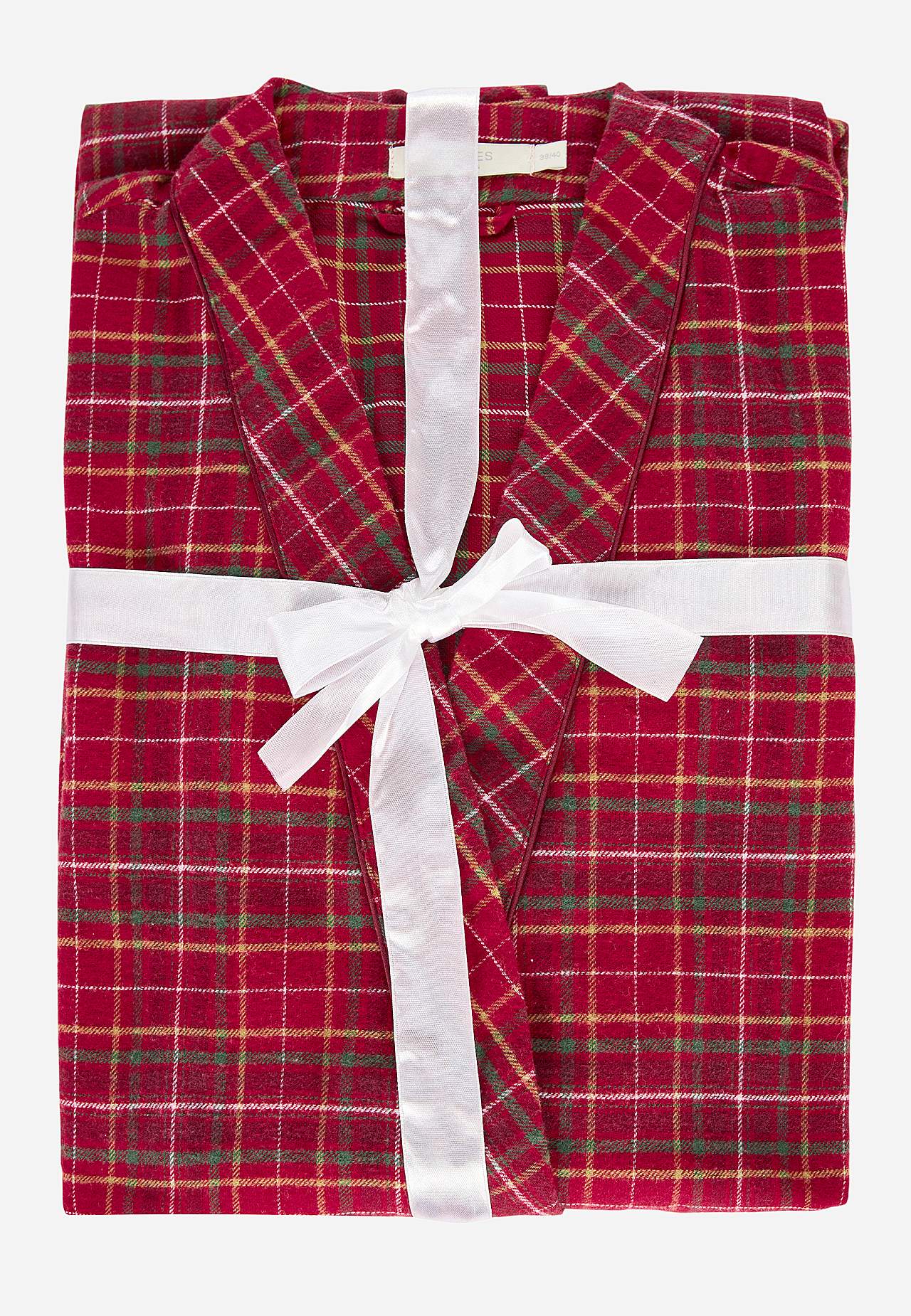 Checked robe in flannel