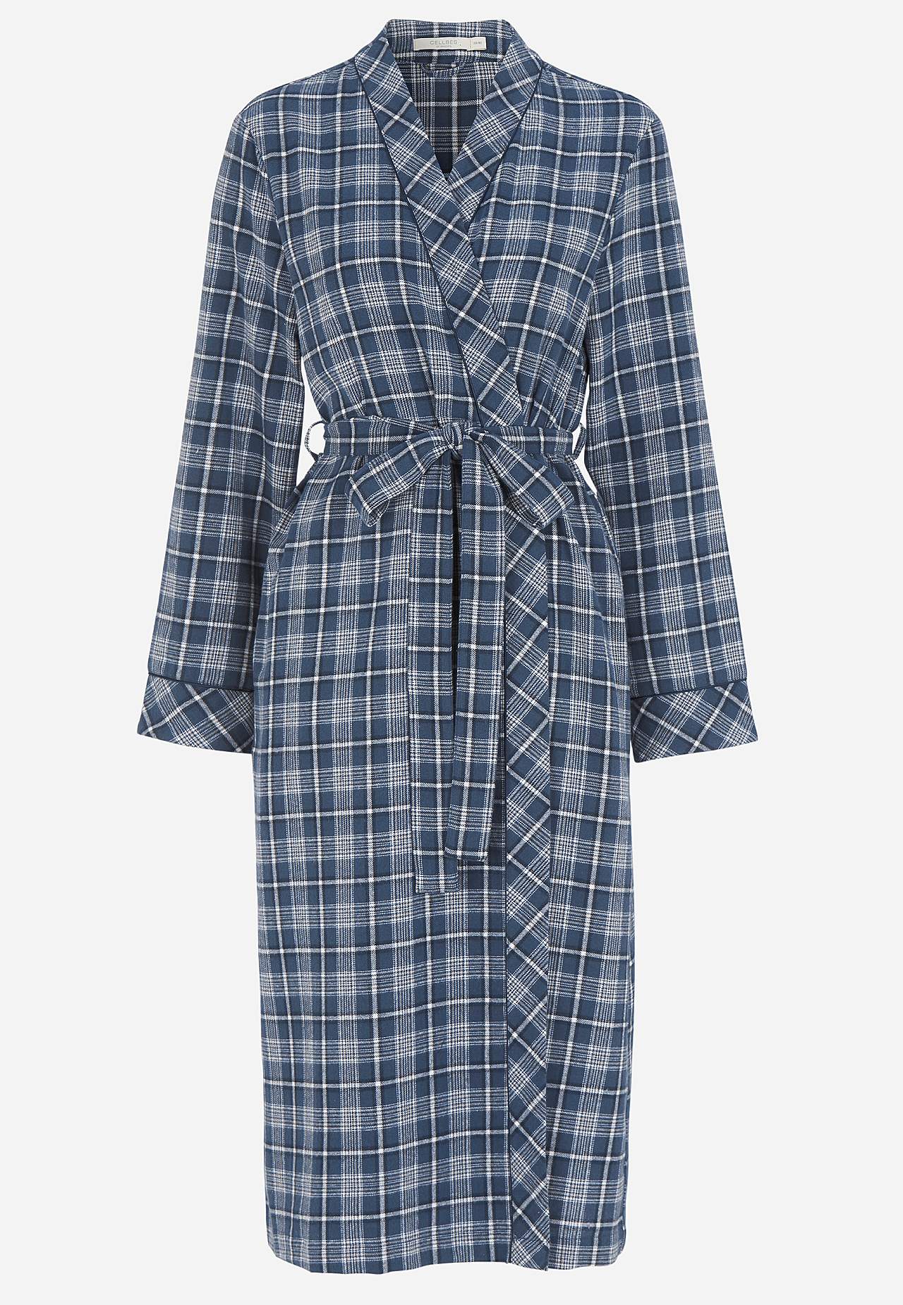 Checked robe in flannel