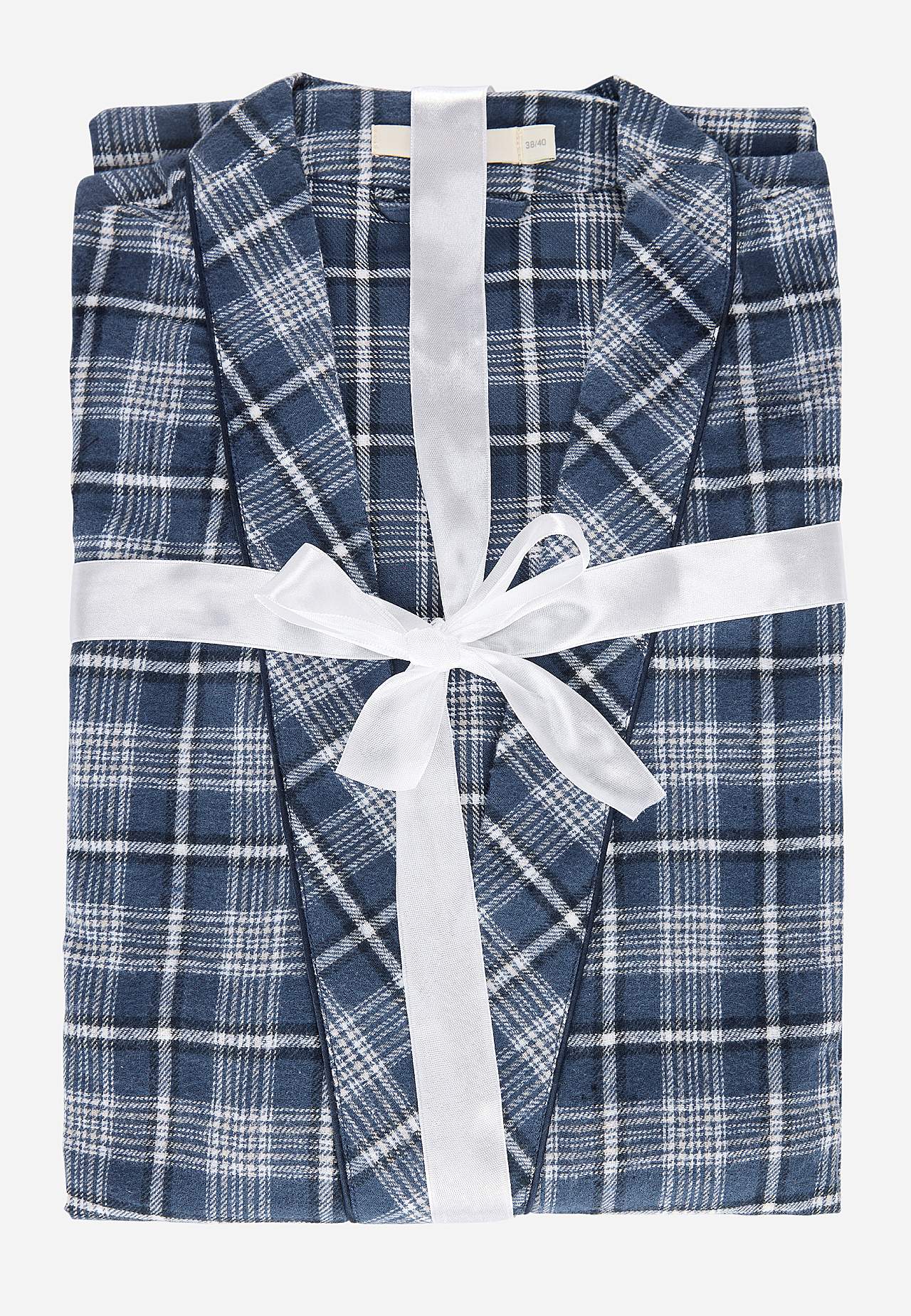 Checked robe in flannel