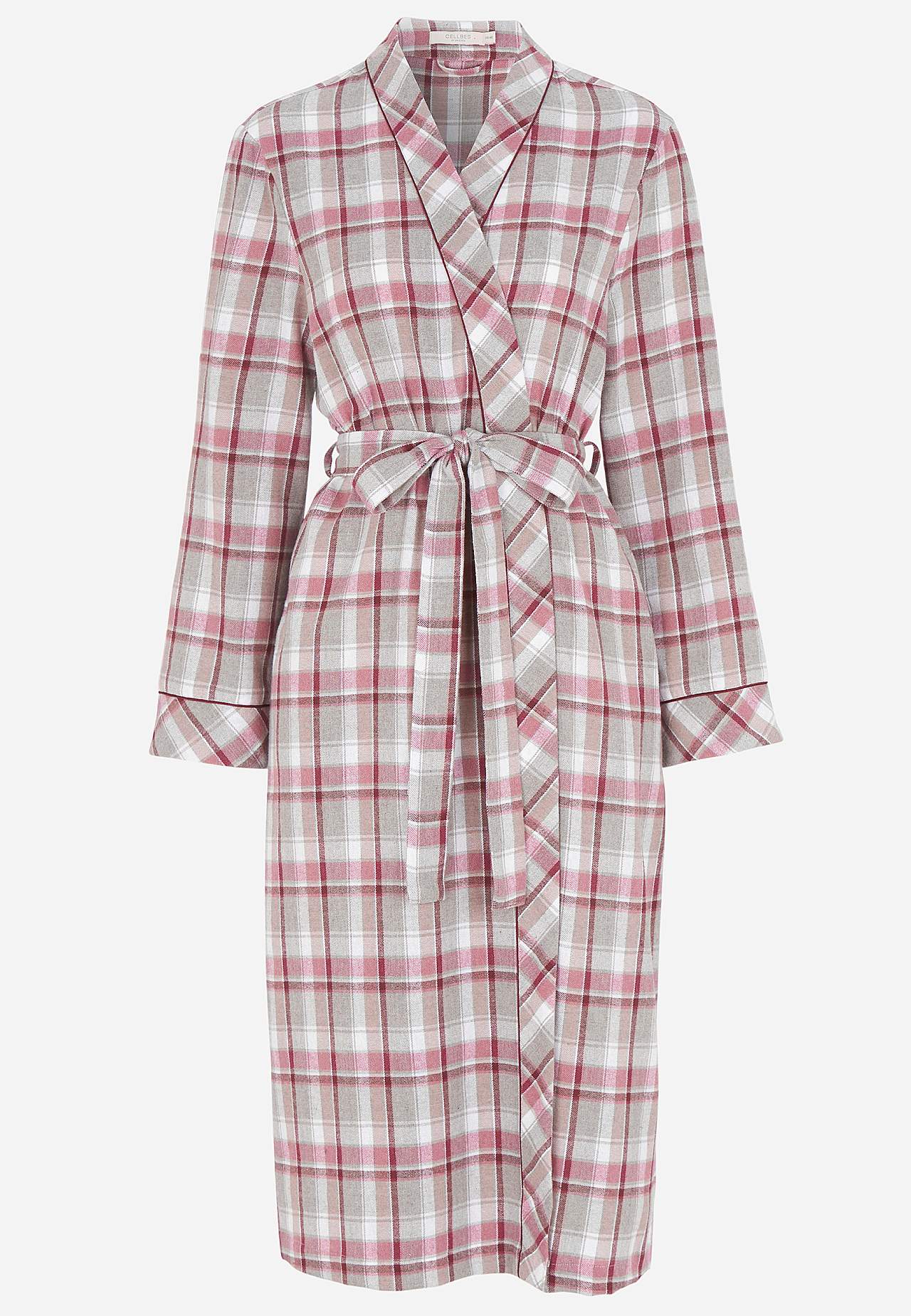Checked robe in flannel