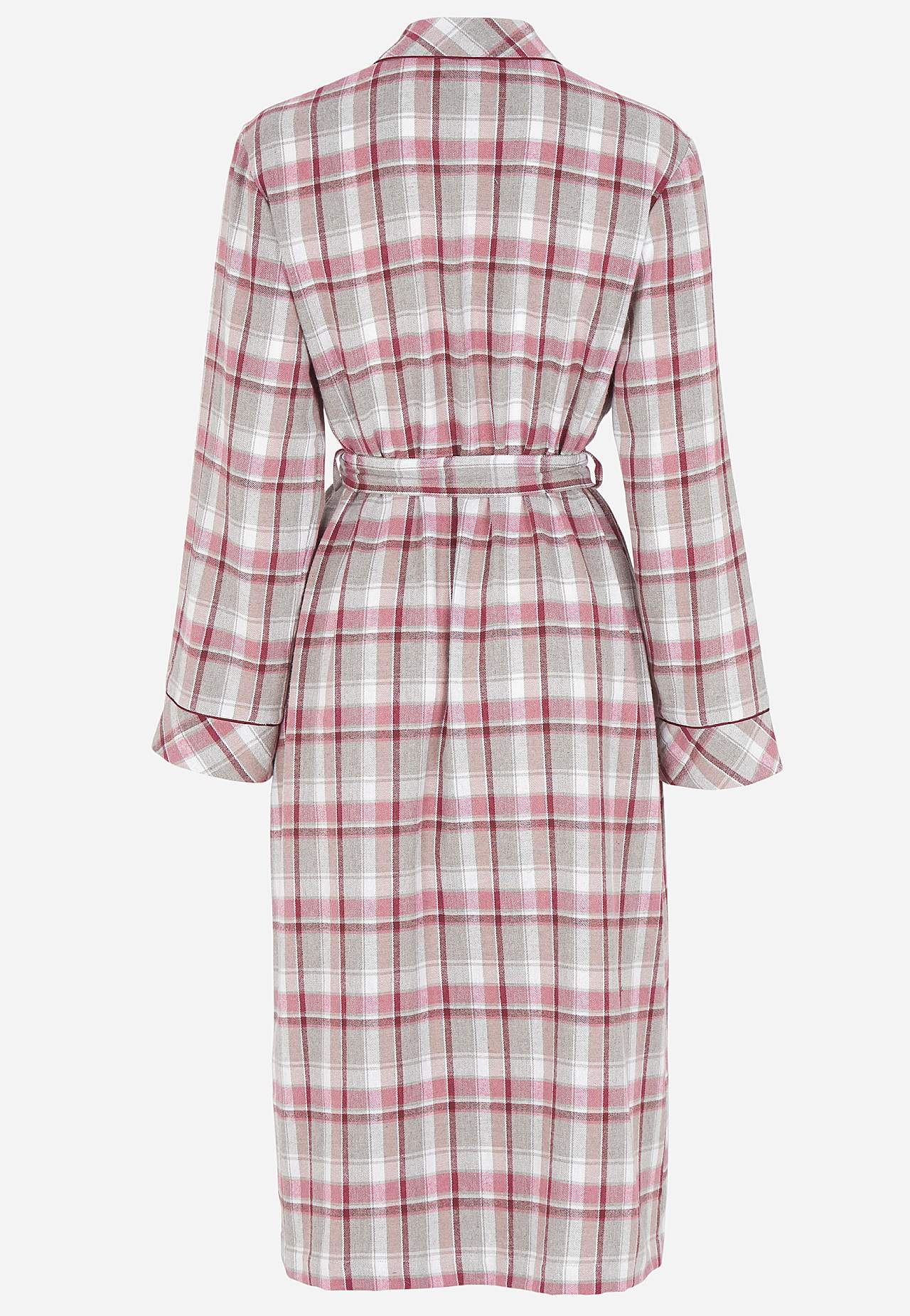 Checked robe in flannel