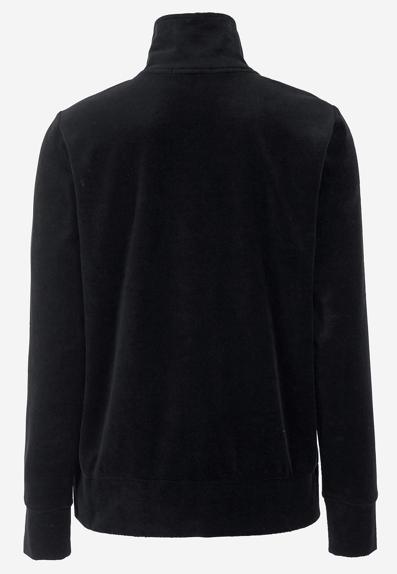 Velour jacket with zip