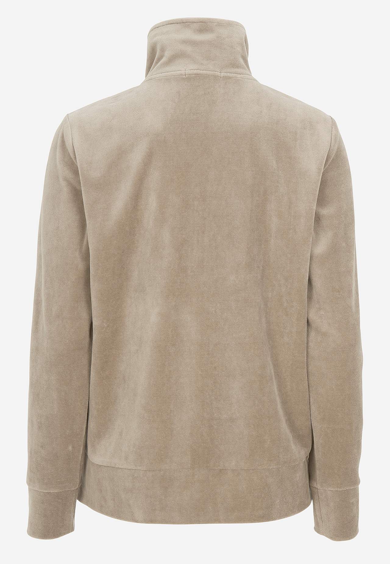 Velour jacket with zip