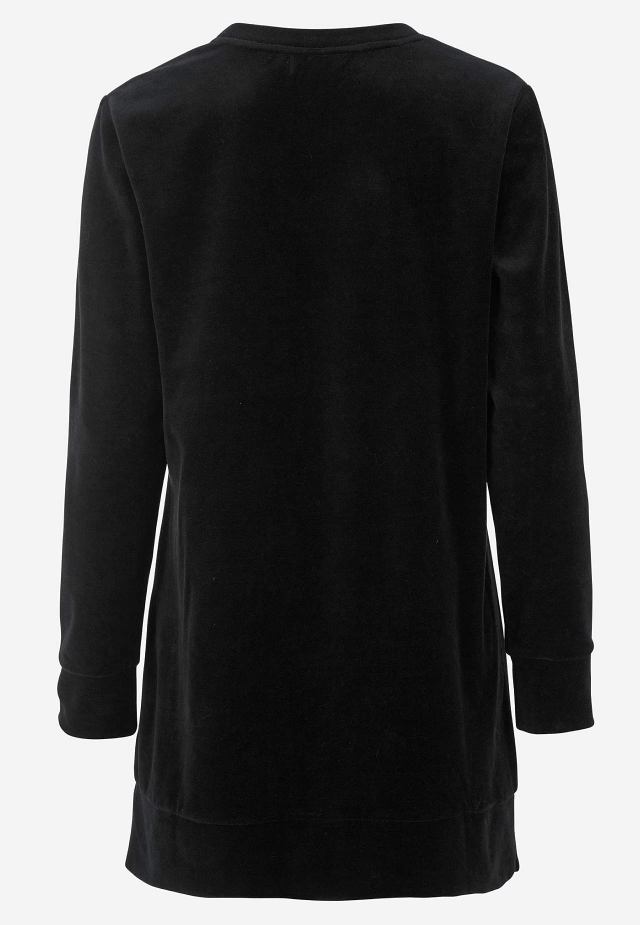 Long velour tunic