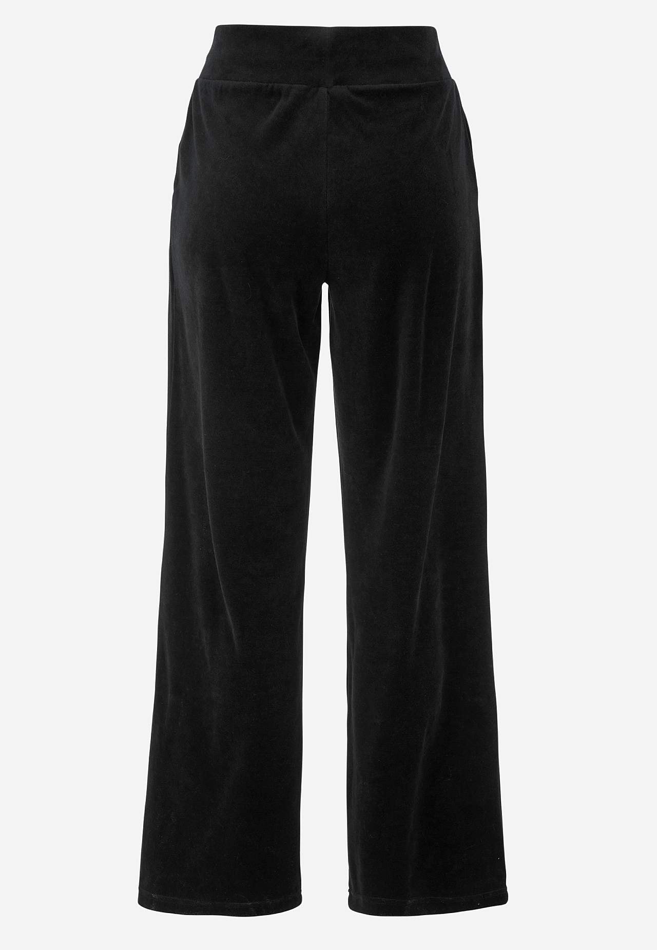 Wide velour trousers