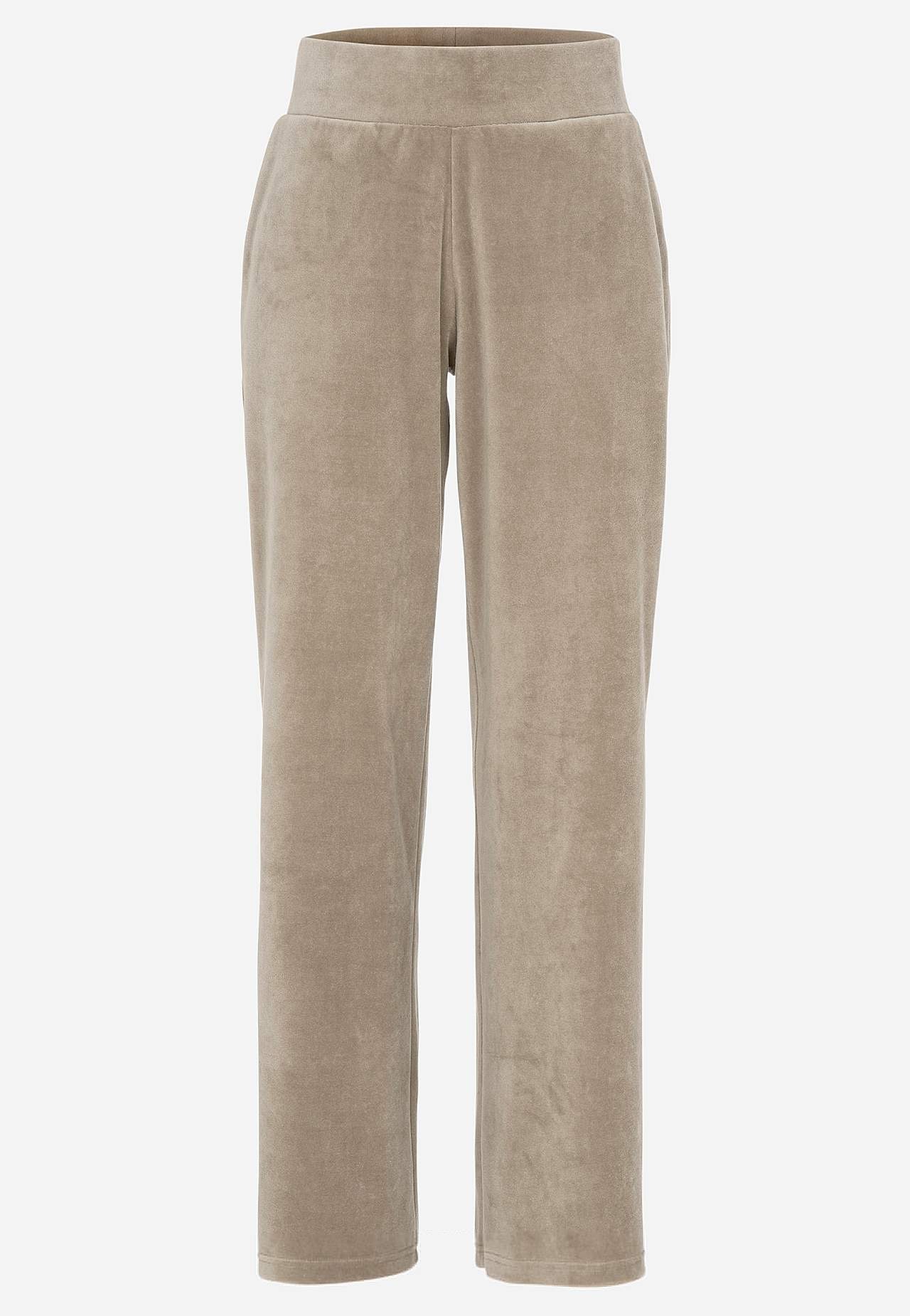 Wide velour trousers