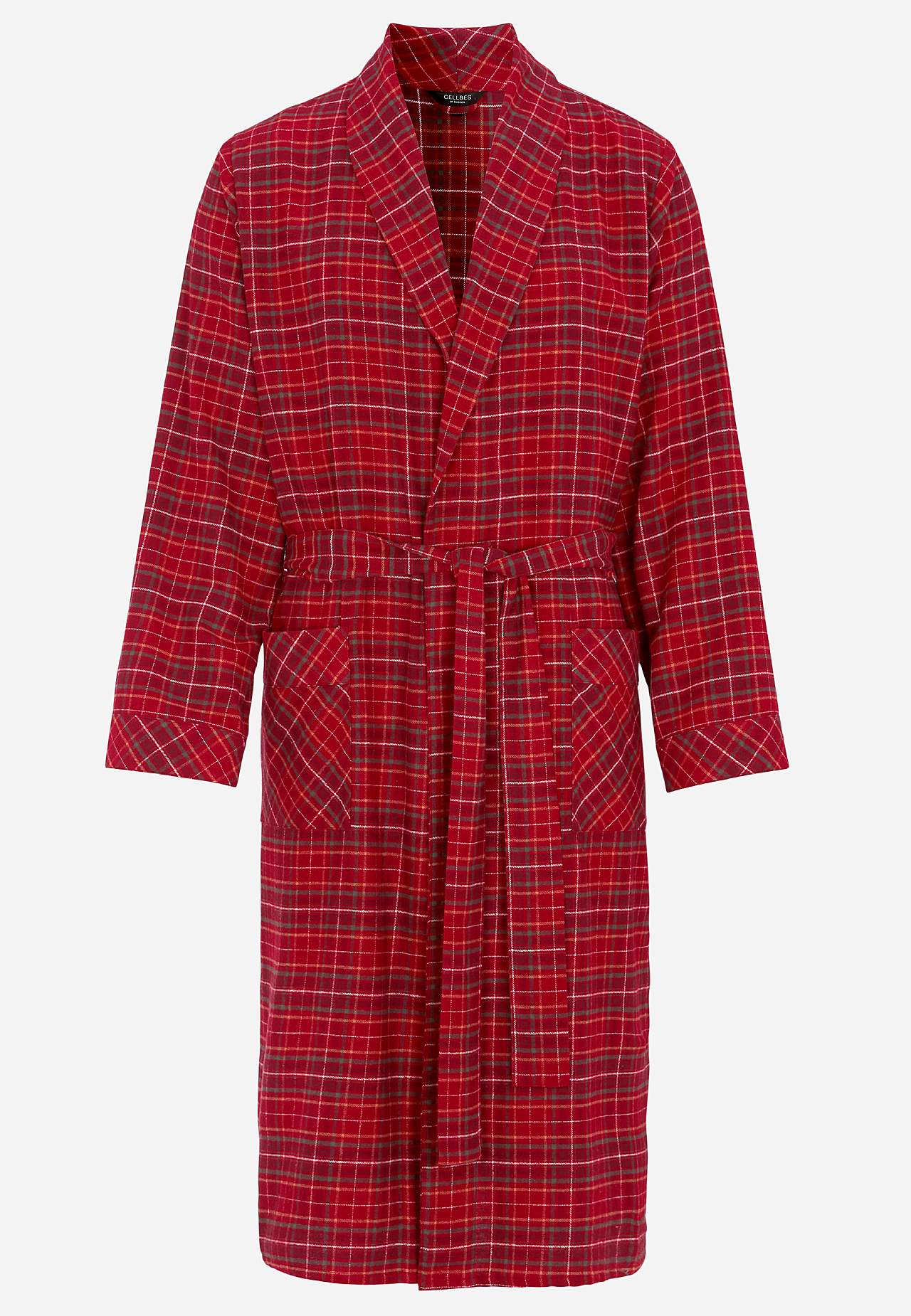 Checked robe in flannel