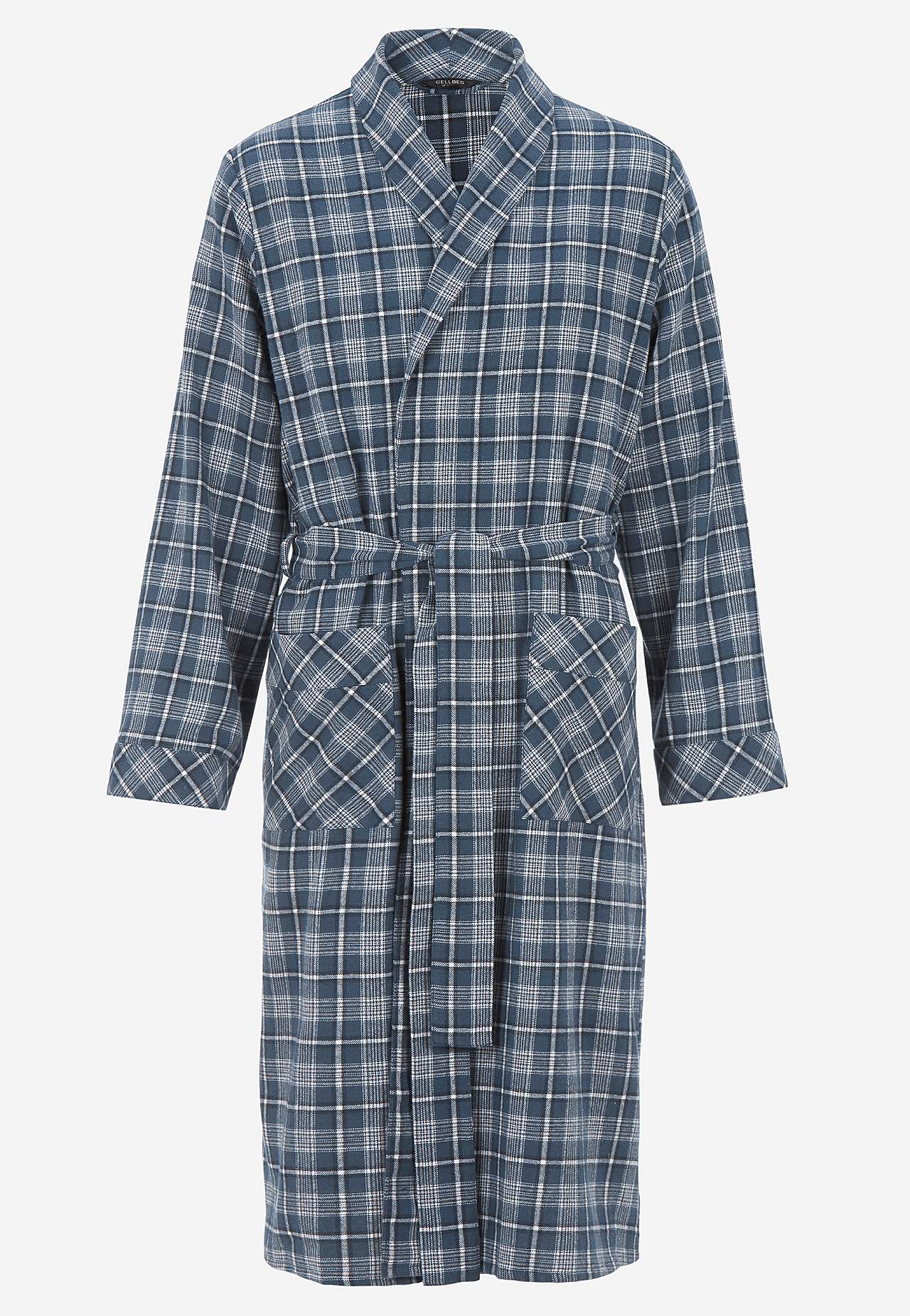 Checked robe in flannel