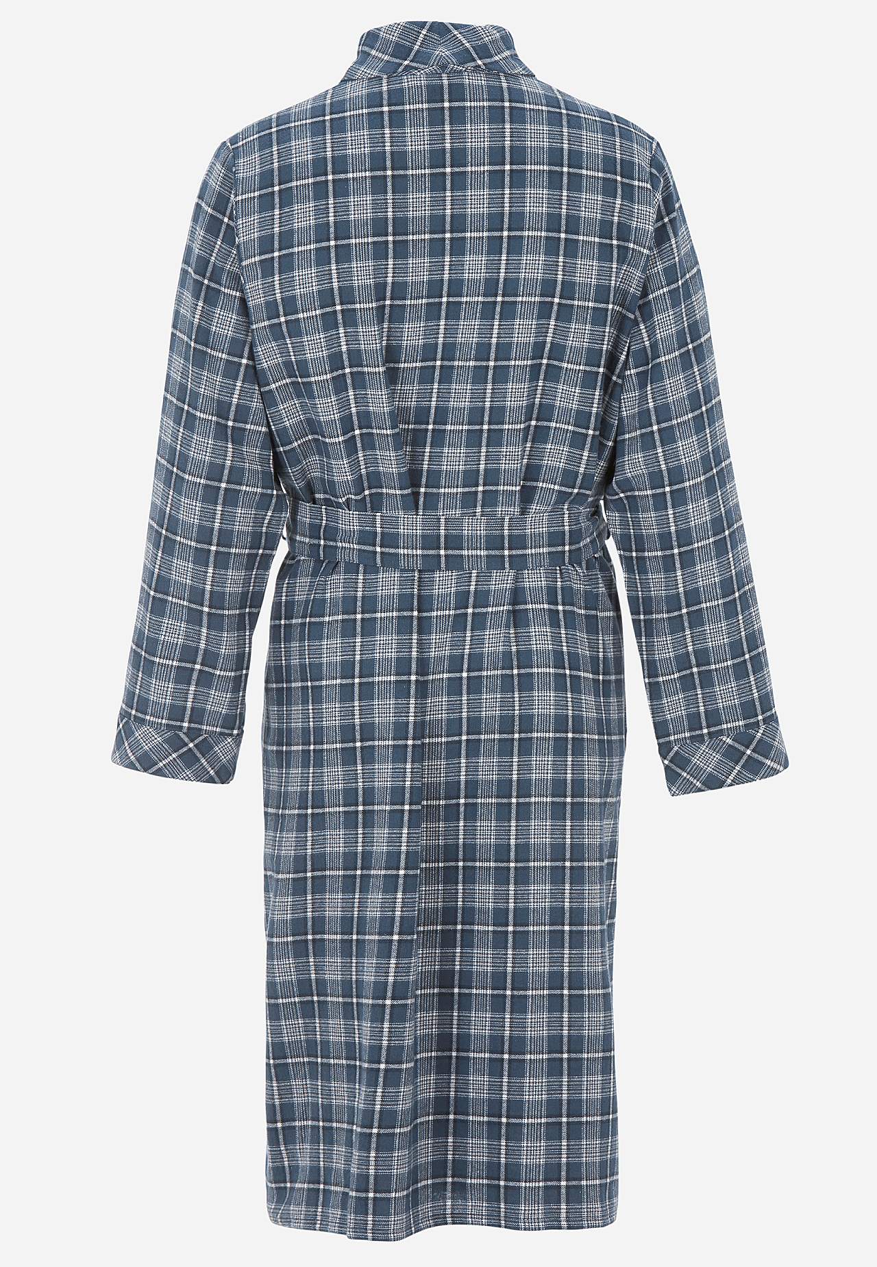 Checked robe in flannel
