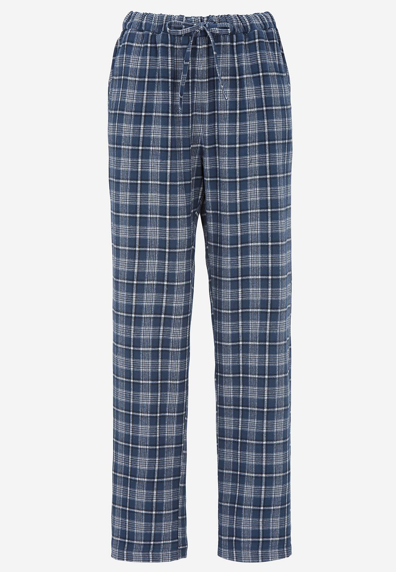 Checked pyjama tracksuit trousers in flannel