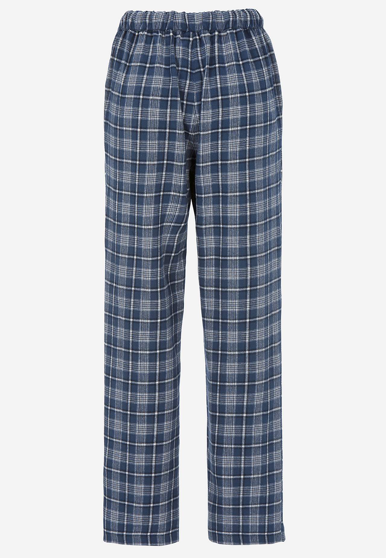 Checked pyjama tracksuit trousers in flannel