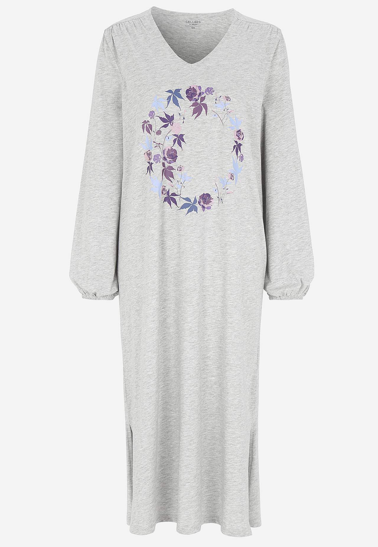 Long, patterned nightgown