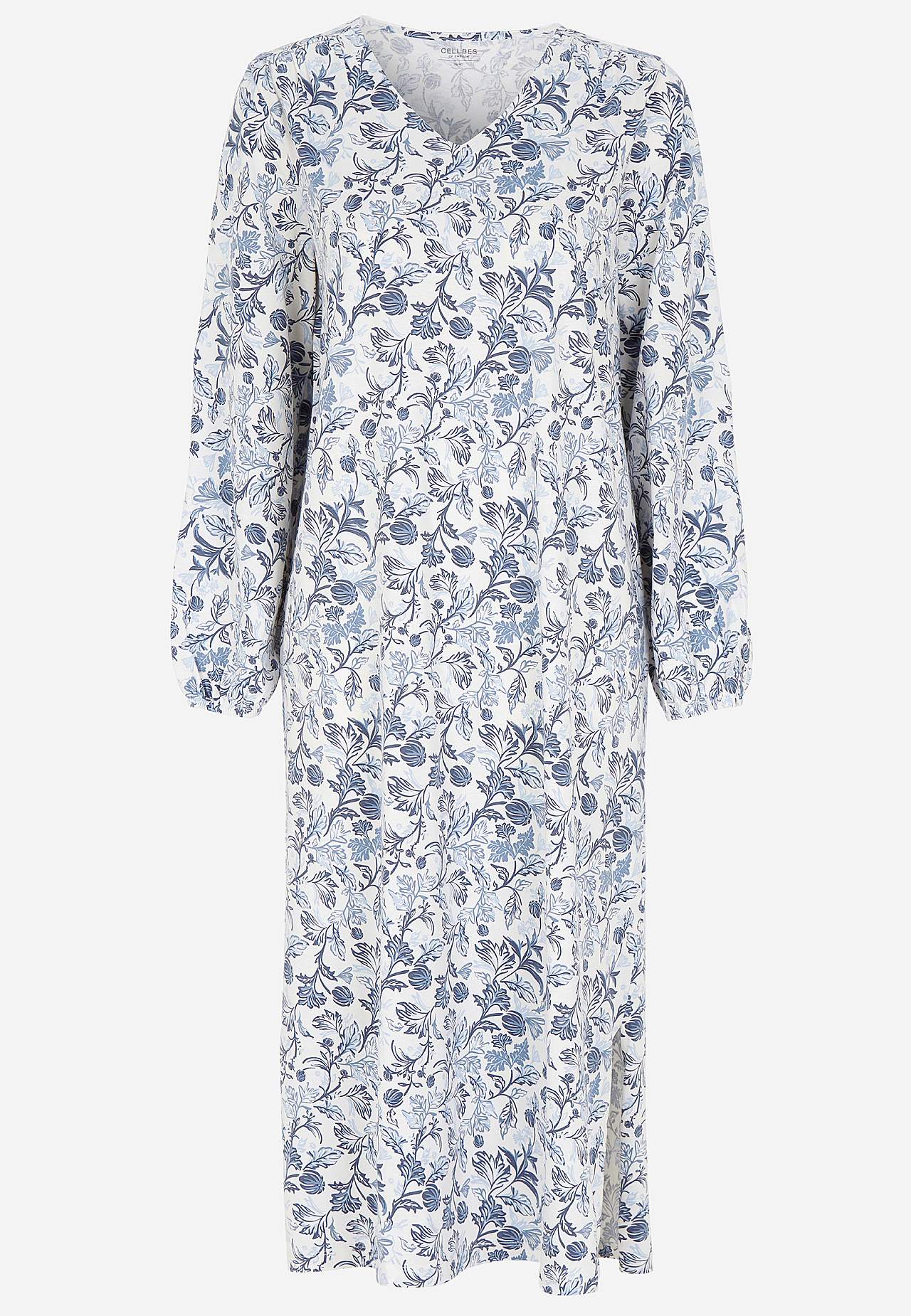 Long, patterned nightgown