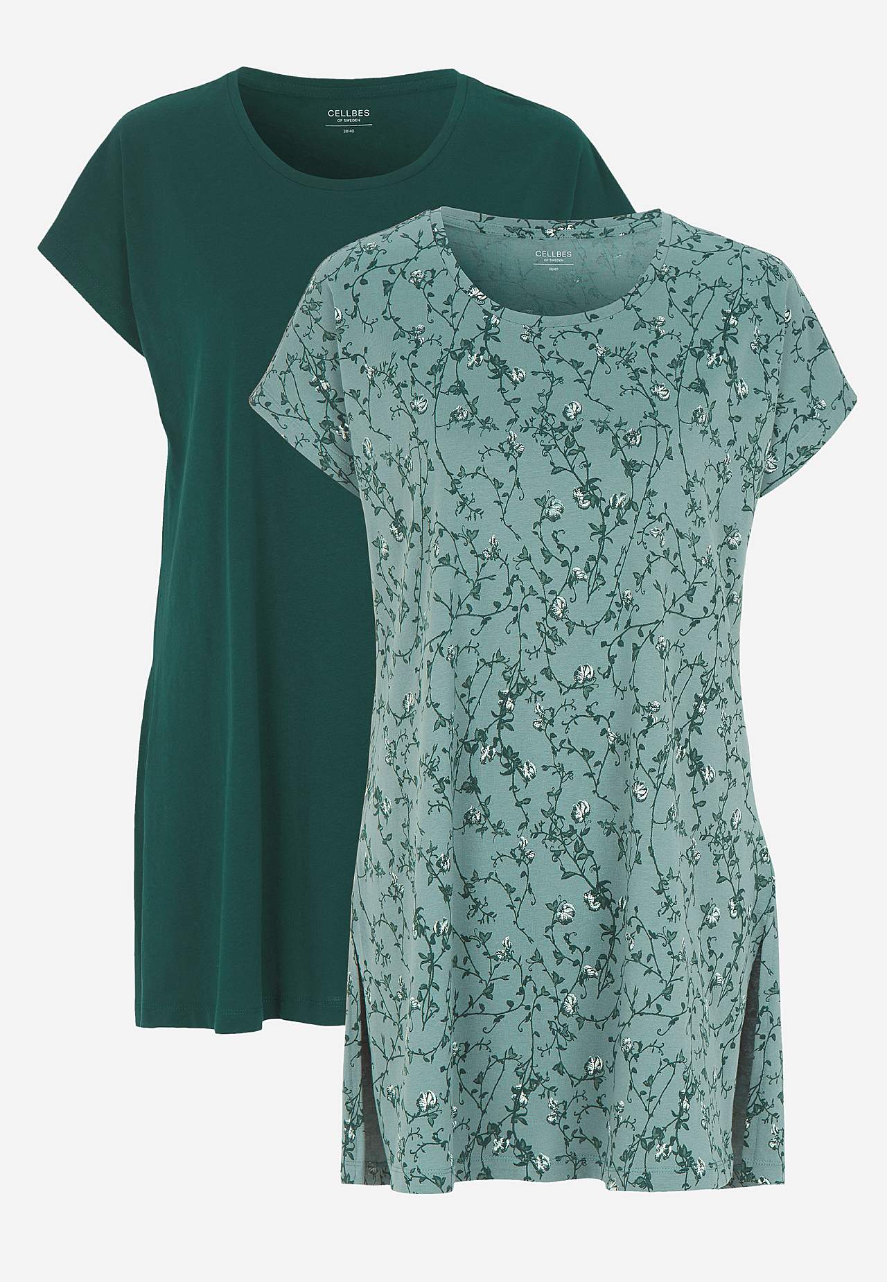 Short-sleeved nightgown 2-pack