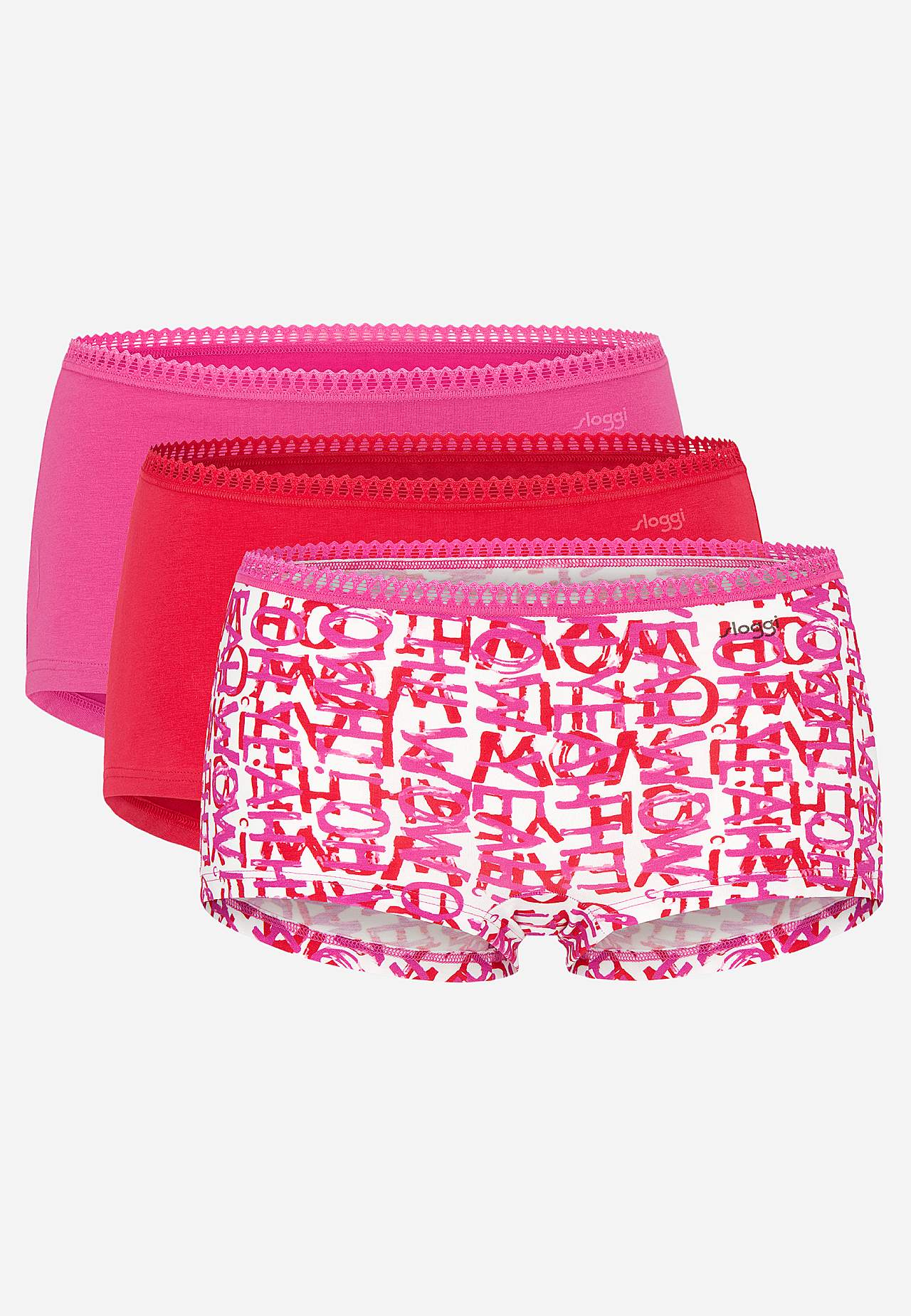 Boxertrosa med spetskant 3-pack