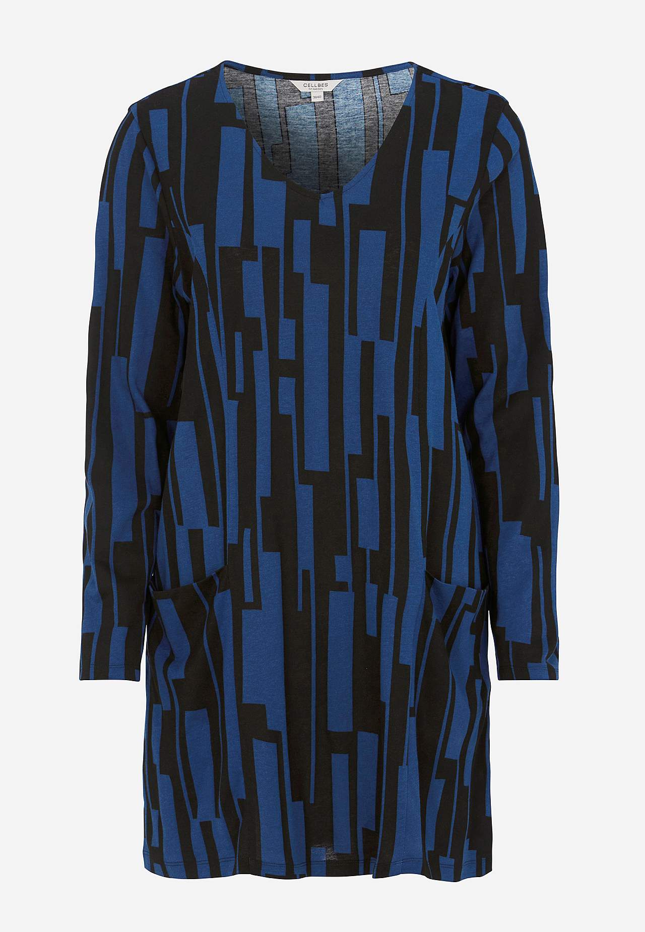 V-neck jersey tuniq with pockets
